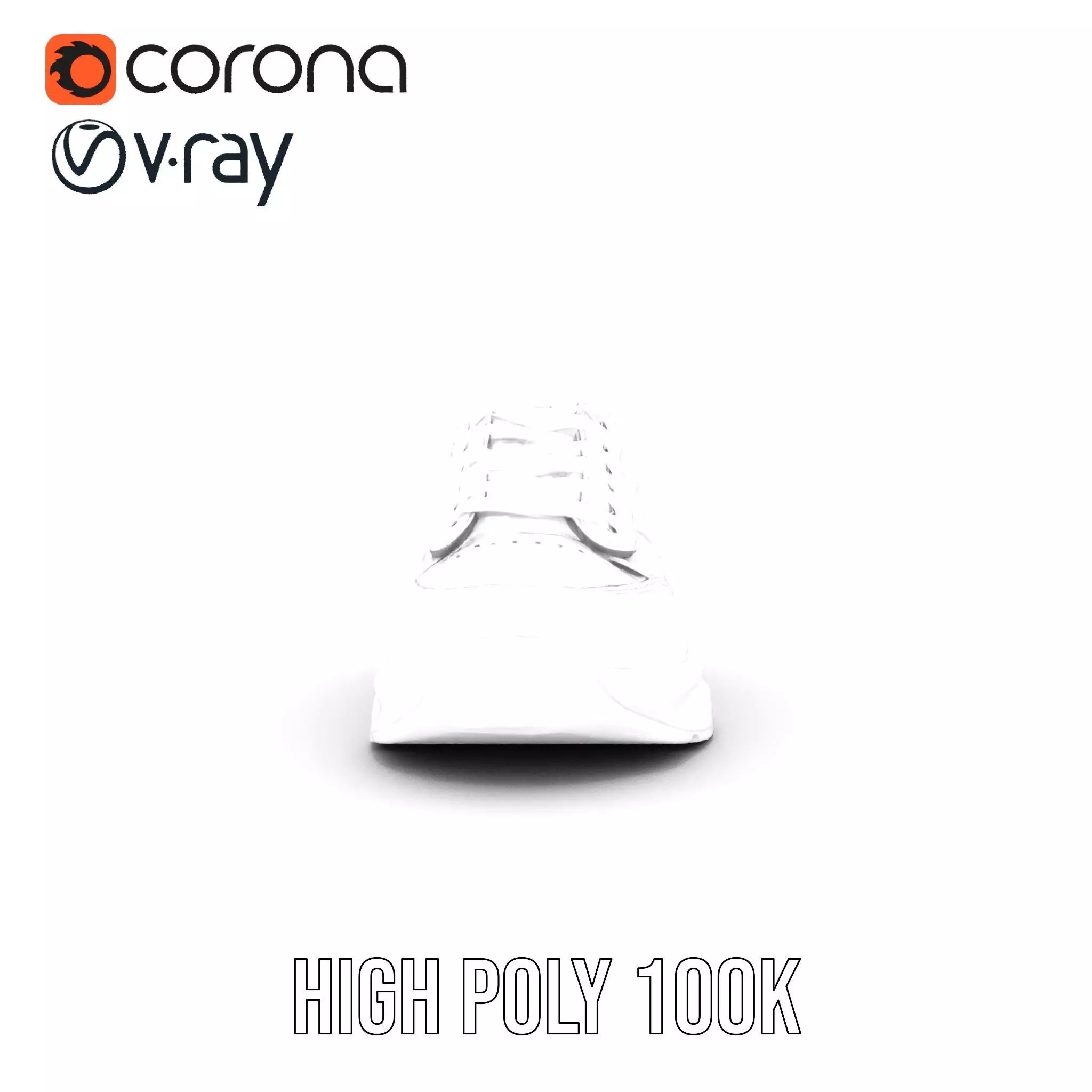 Sleek White Sneaker model pack Low-poly 3D model_26