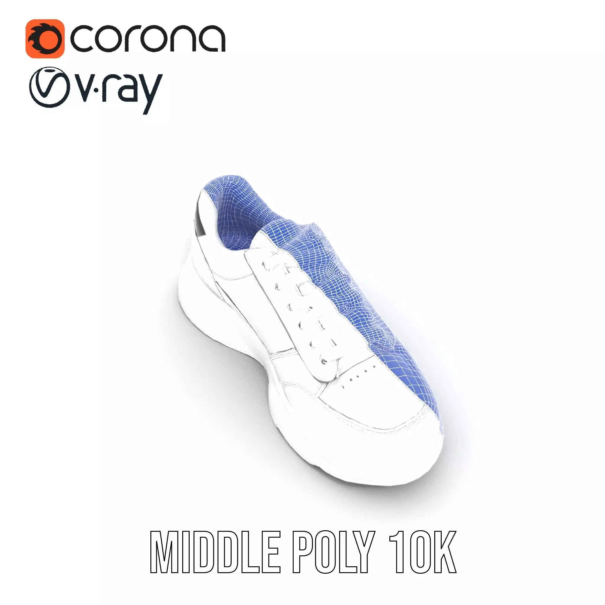 Sleek White Sneaker model pack Low-poly 3D model_27