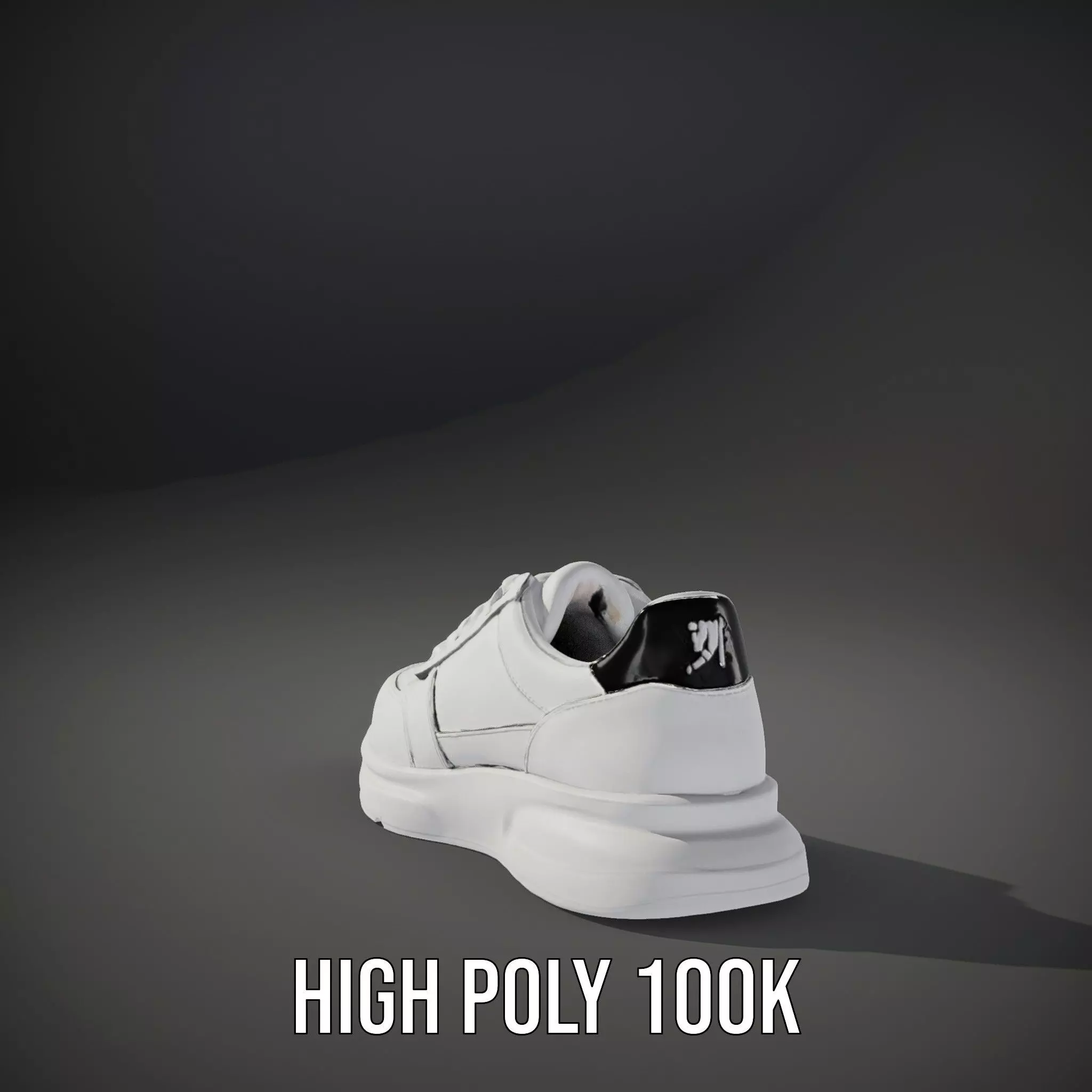 Sleek White Sneaker model pack Low-poly 3D model_10