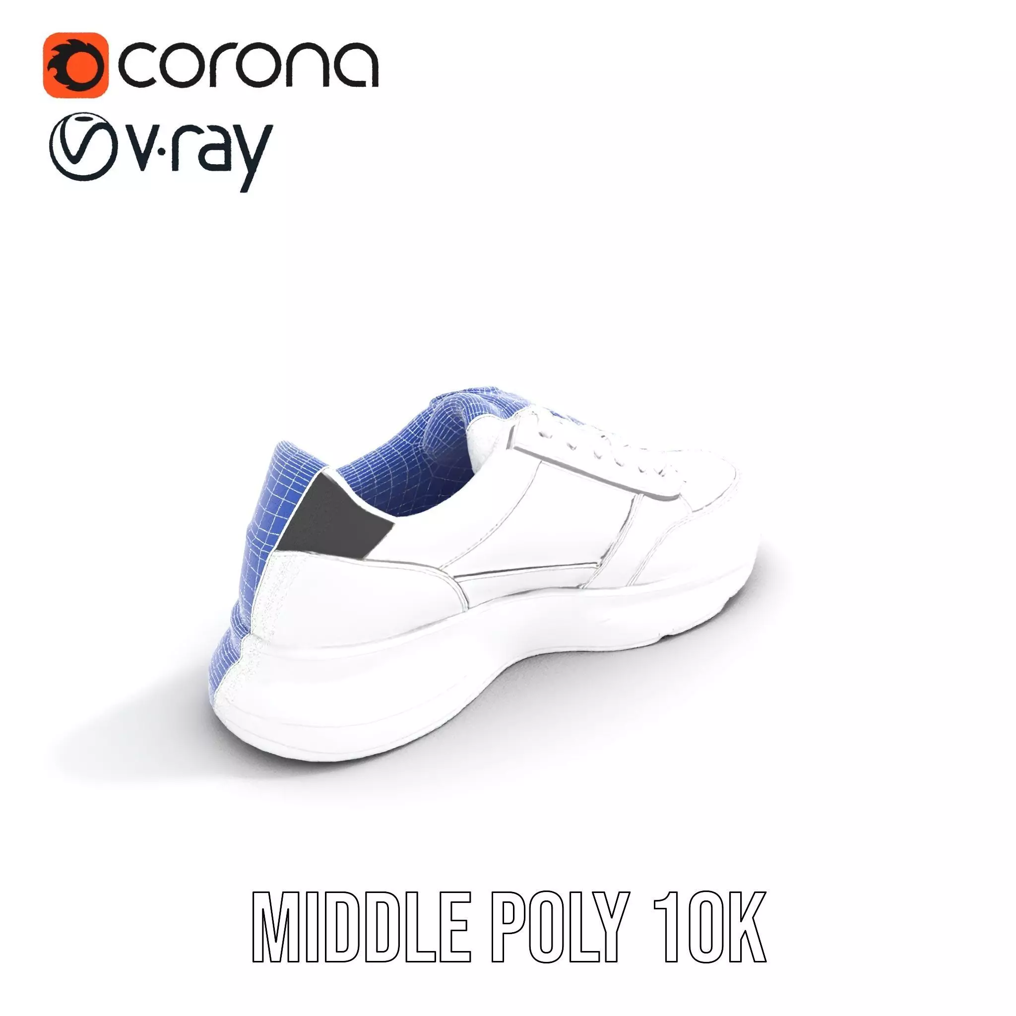 Sleek White Sneaker model pack Low-poly 3D model_30