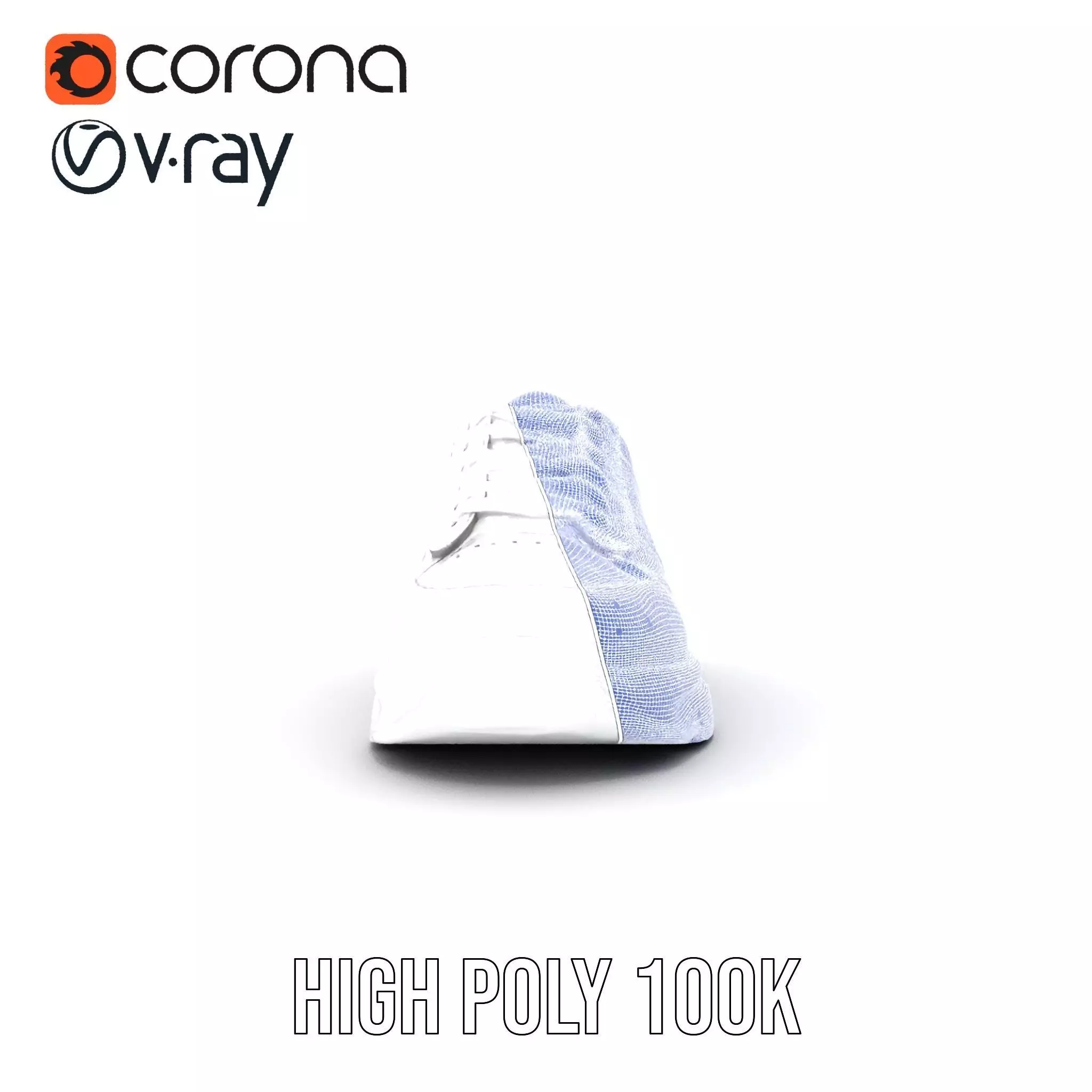 Sleek White Sneaker model pack Low-poly 3D model_34