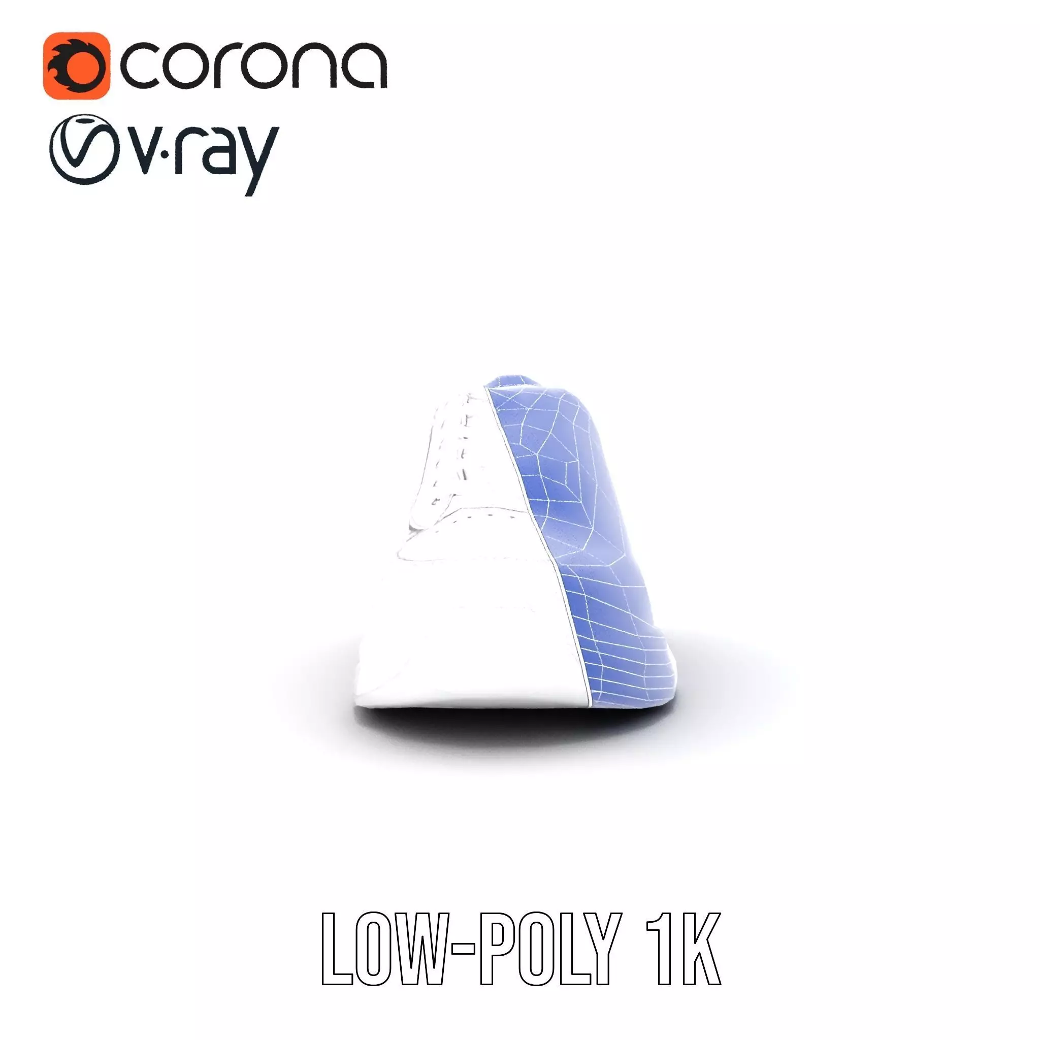 Sleek White Sneaker model pack Low-poly 3D model_20