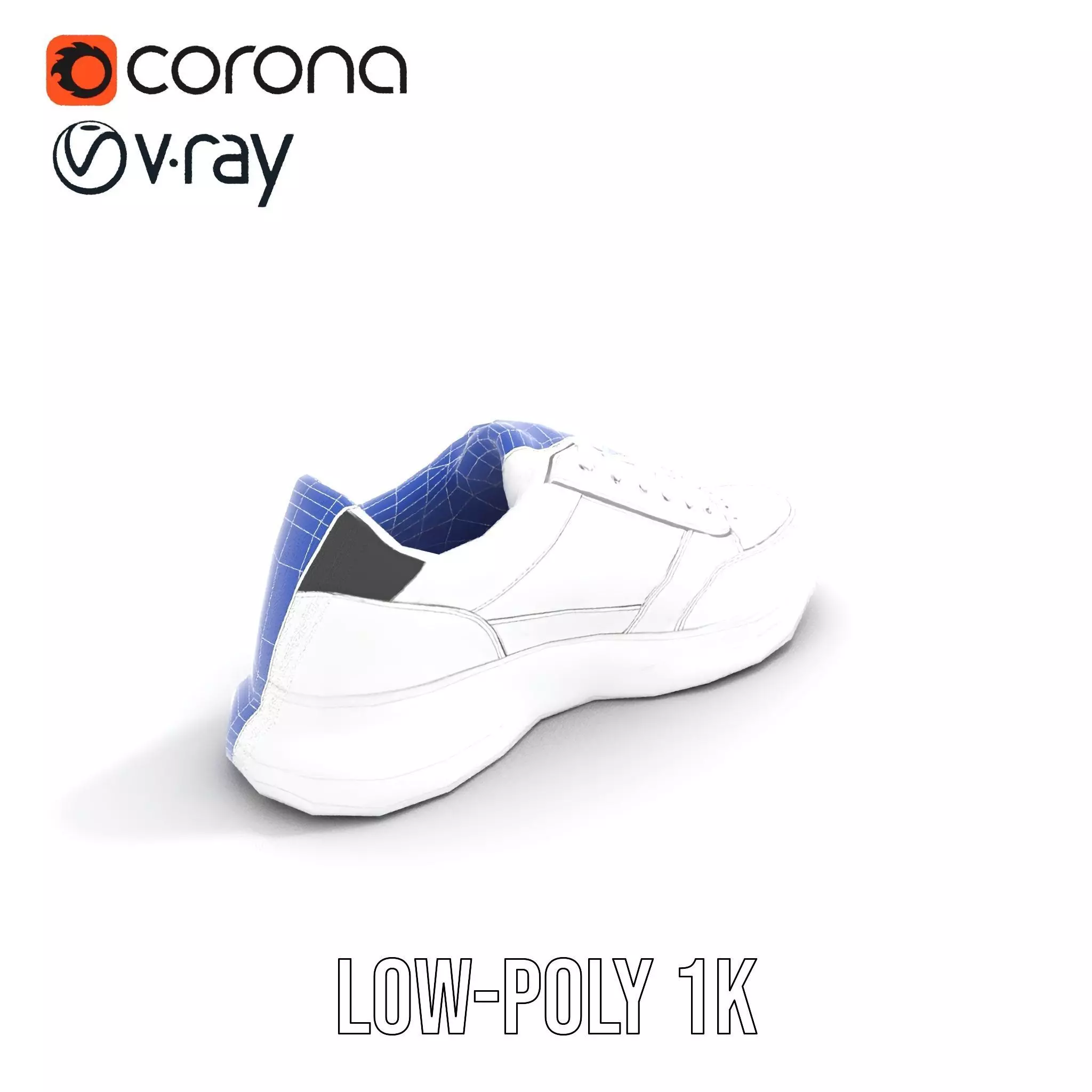 Sleek White Sneaker model pack Low-poly 3D model_25