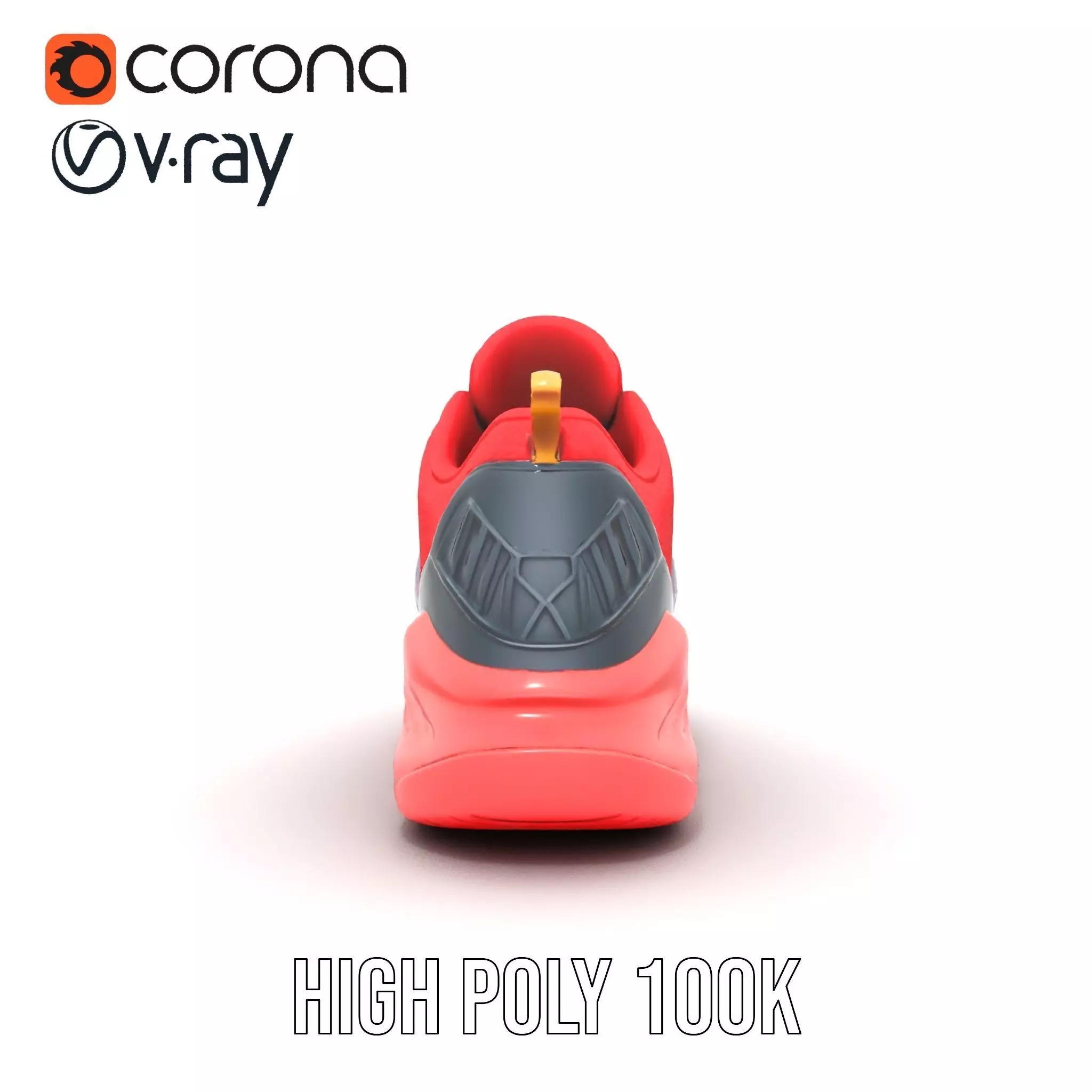 Vivid Red Sneaker model pack Low-poly 3D model_17