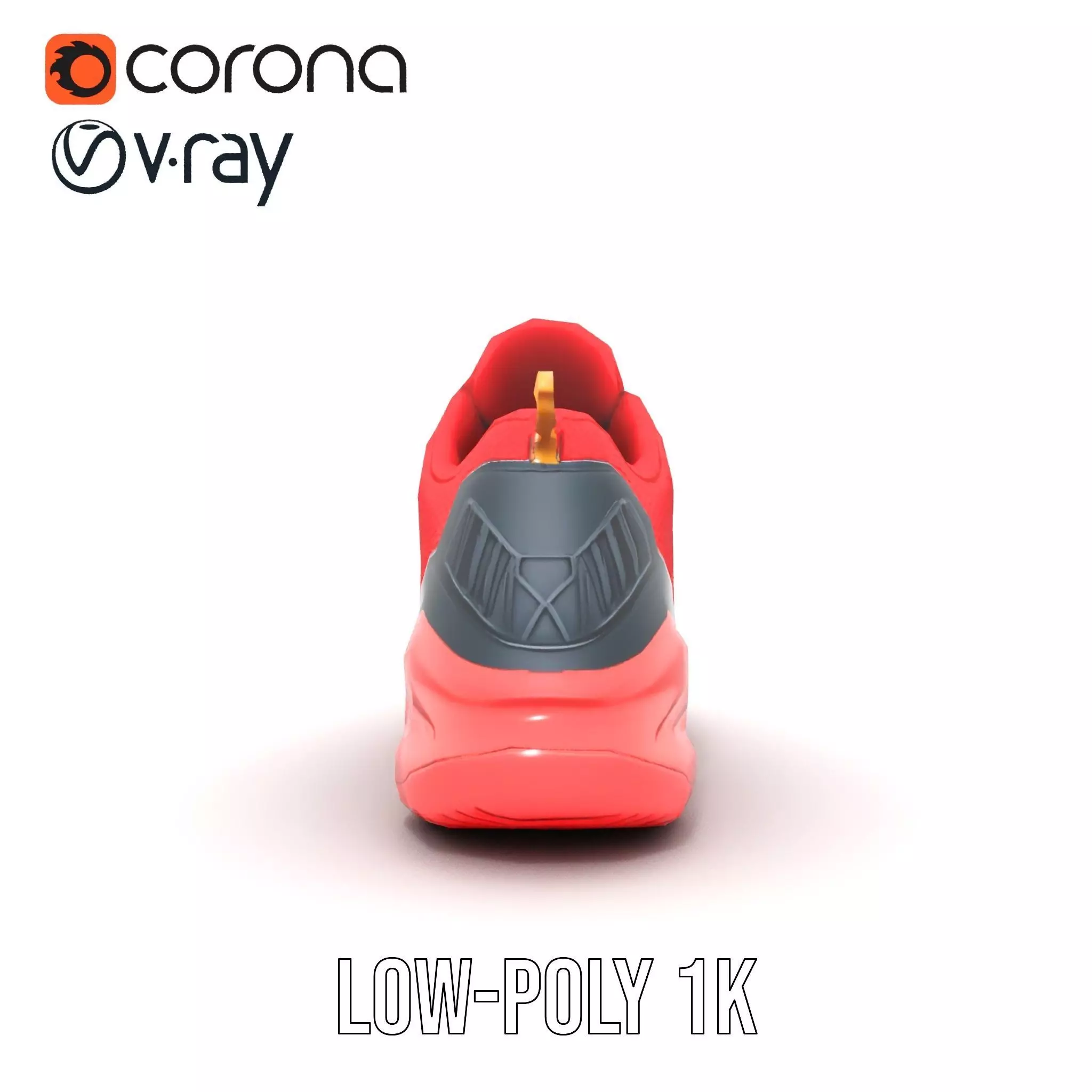 Vivid Red Sneaker model pack Low-poly 3D model_22