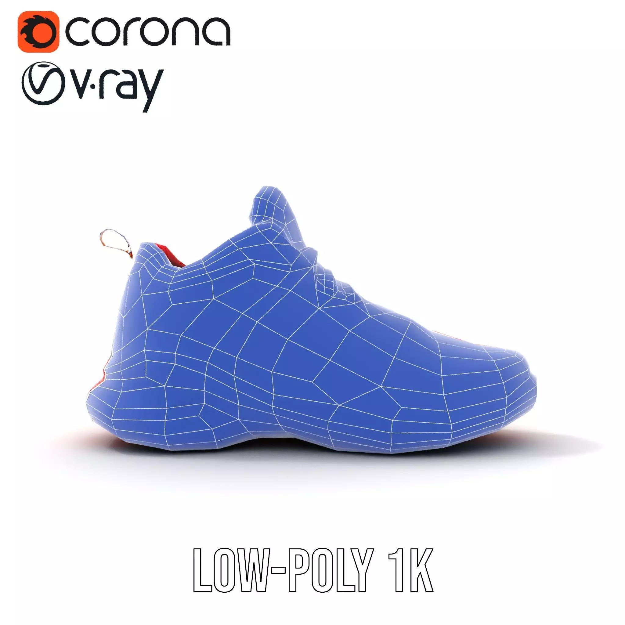 Vivid Red Sneaker model pack Low-poly 3D model_19