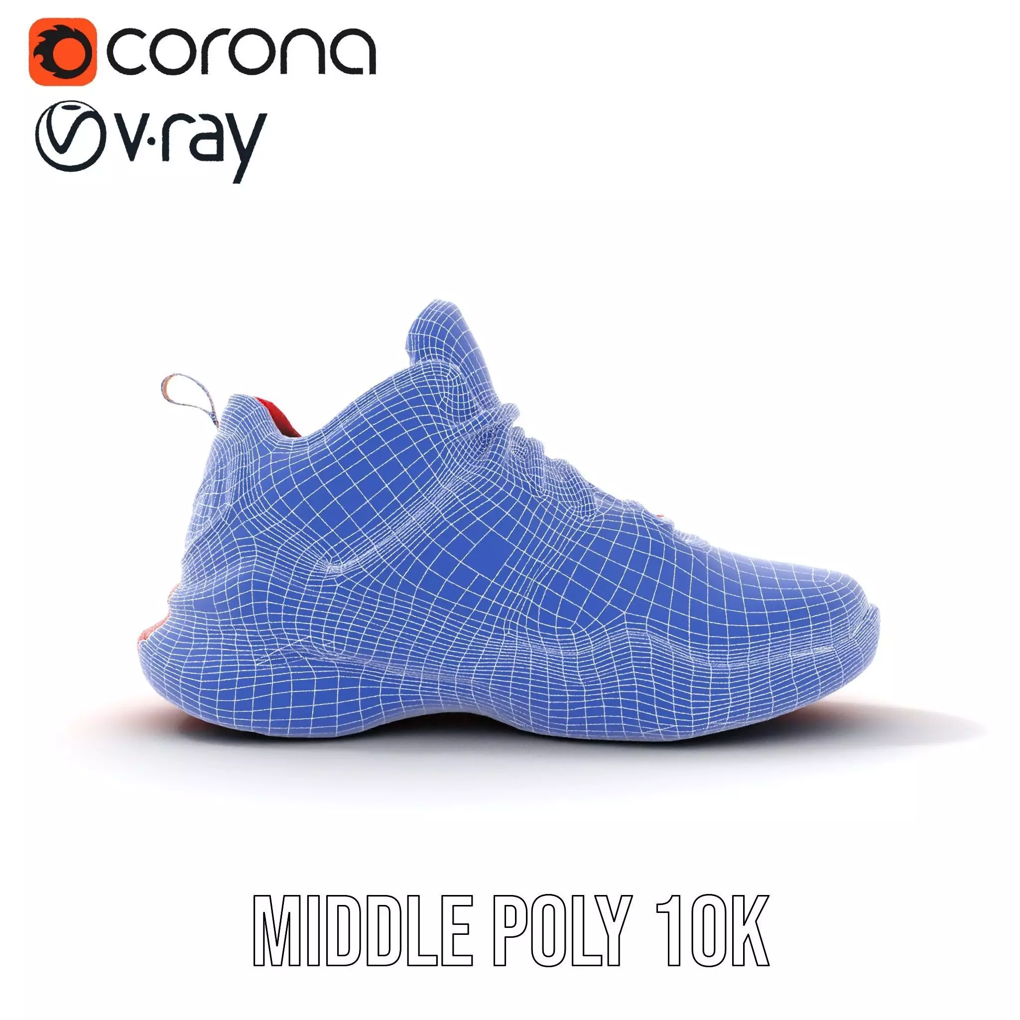 Vivid Red Sneaker model pack Low-poly 3D model_24