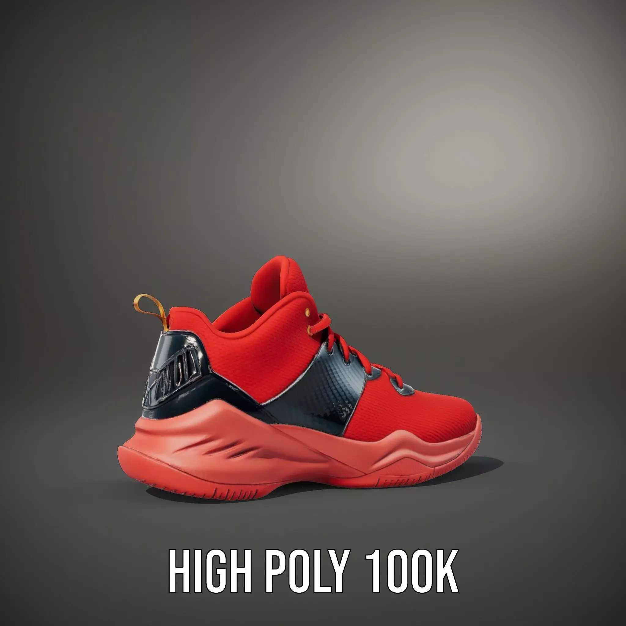 Vivid Red Sneaker model pack Low-poly 3D model_8