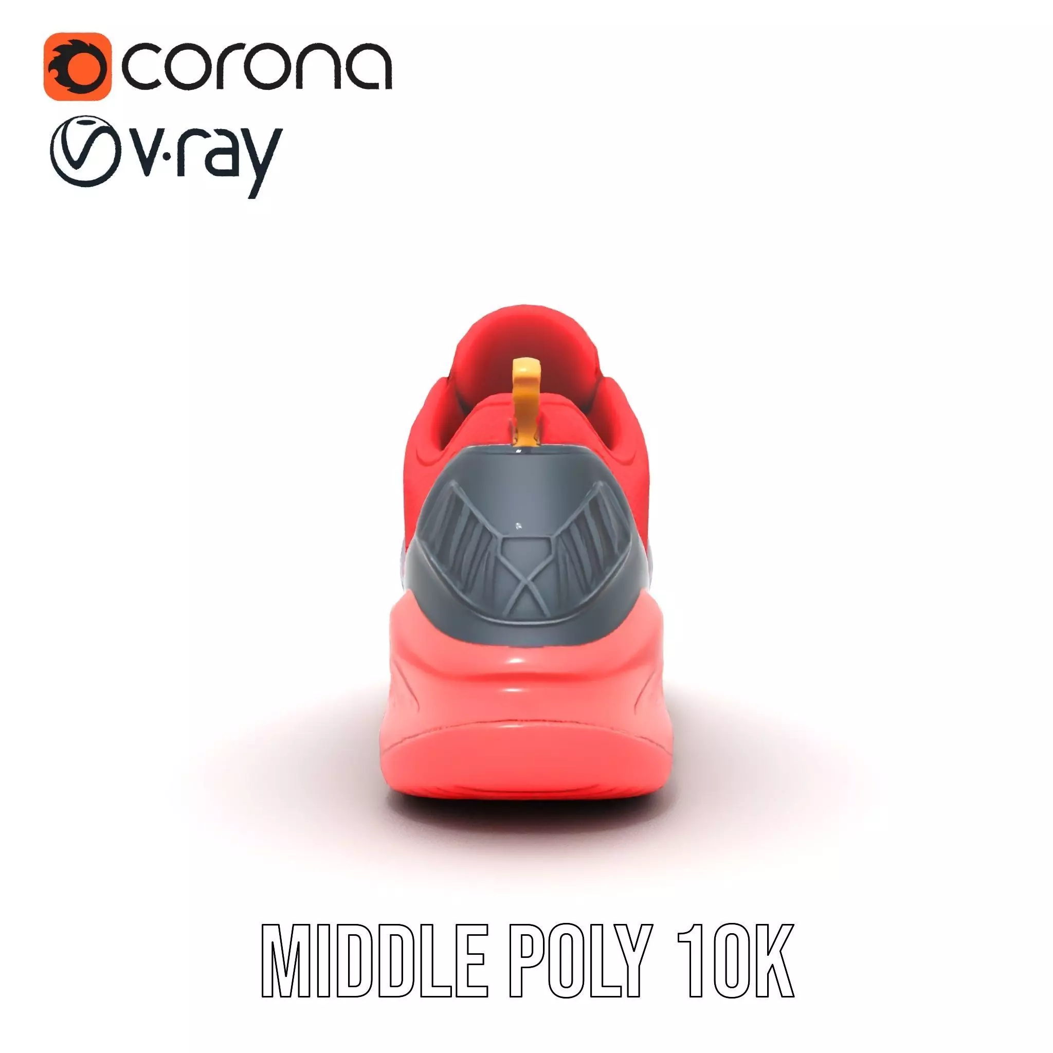 Vivid Red Sneaker model pack Low-poly 3D model_21