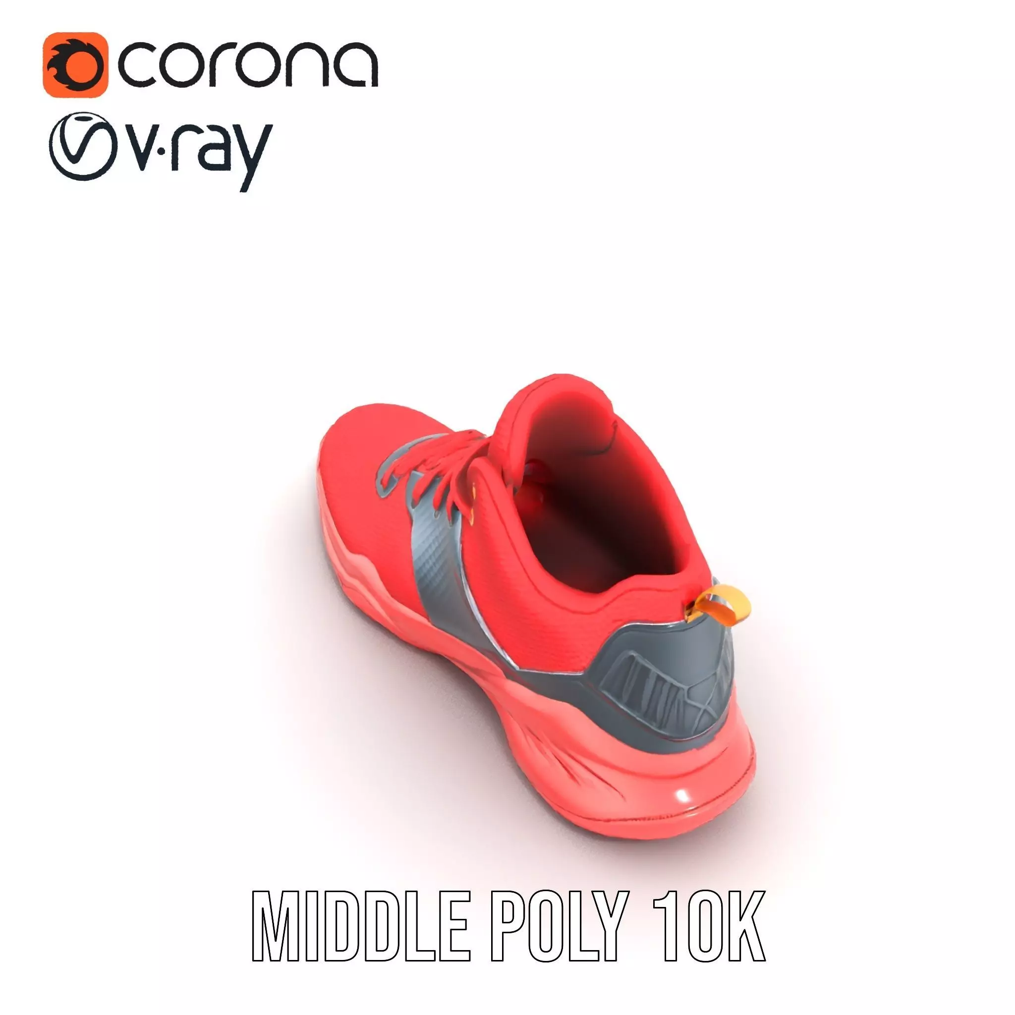 Vivid Red Sneaker model pack Low-poly 3D model_11