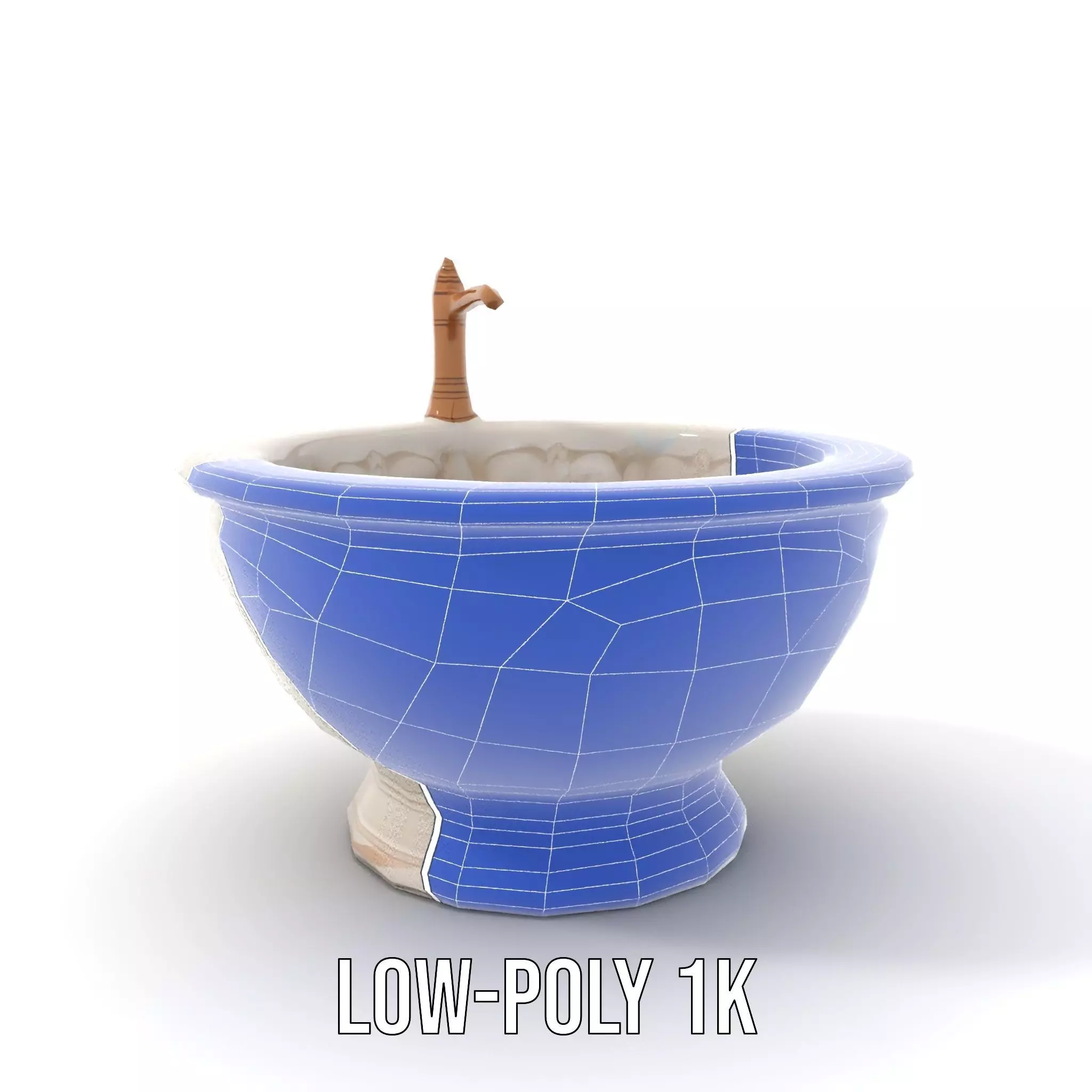 Elegant Marble Basin model pack Low-poly 3D model_14