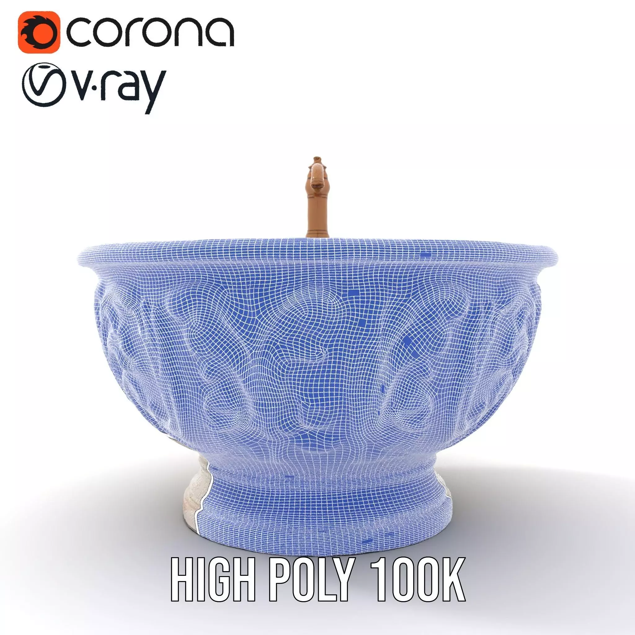 Elegant Marble Basin model pack Low-poly 3D model_26