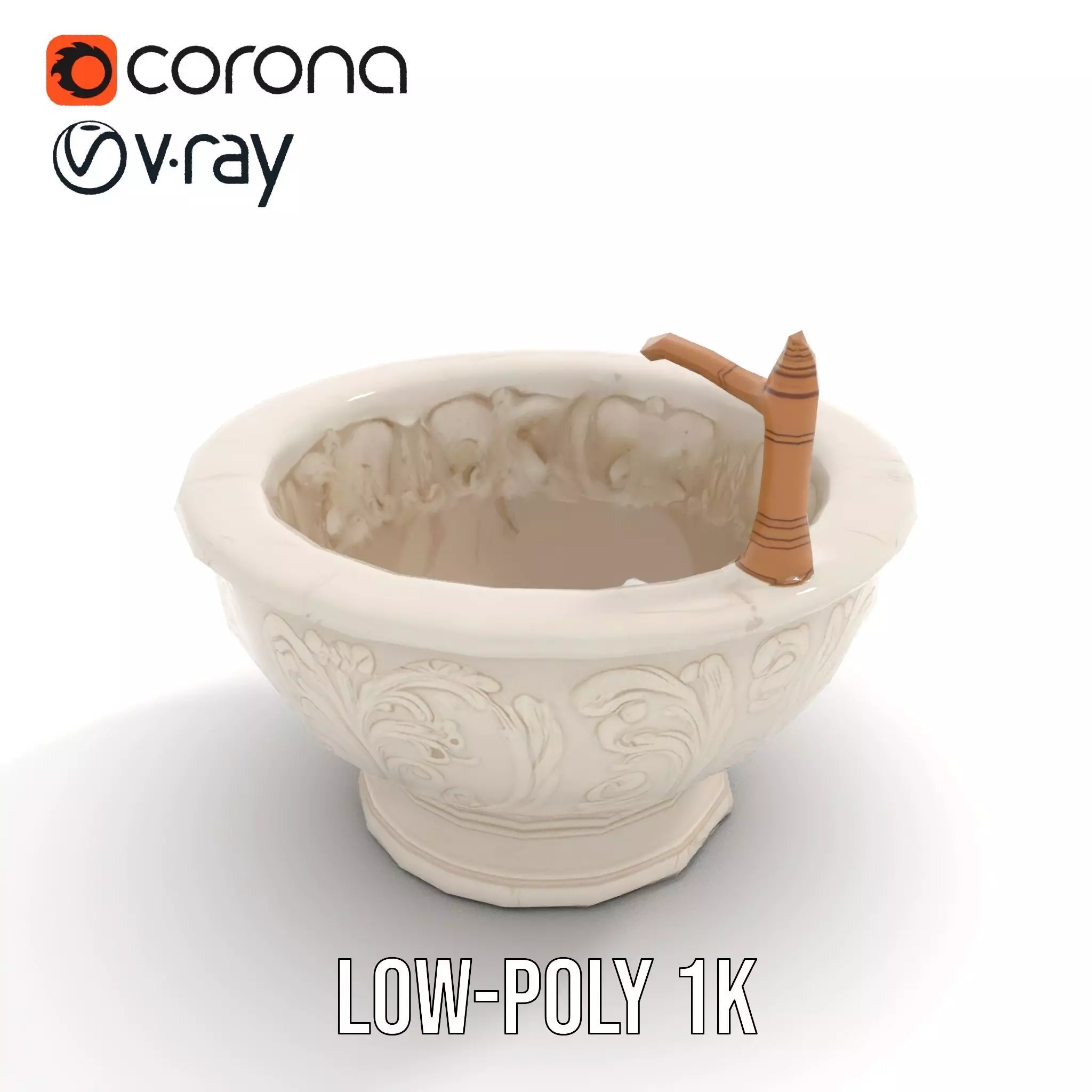 Elegant Marble Basin model pack Low-poly 3D model_9