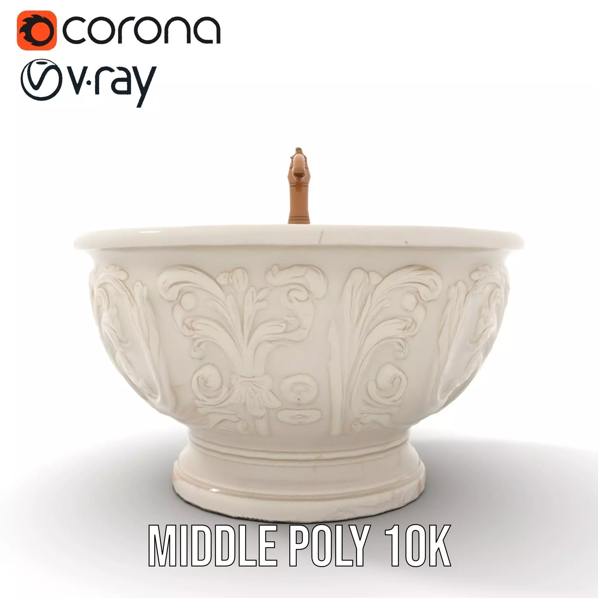 Elegant Marble Basin model pack Low-poly 3D model_24