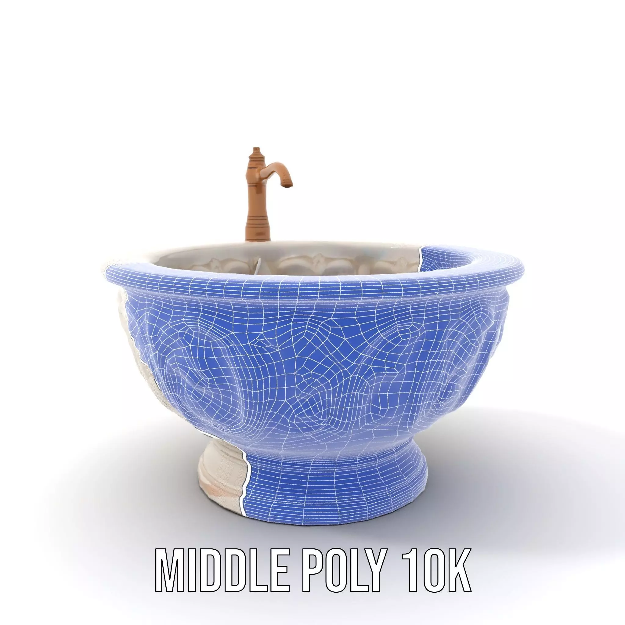 Elegant Marble Basin model pack Low-poly 3D model_5