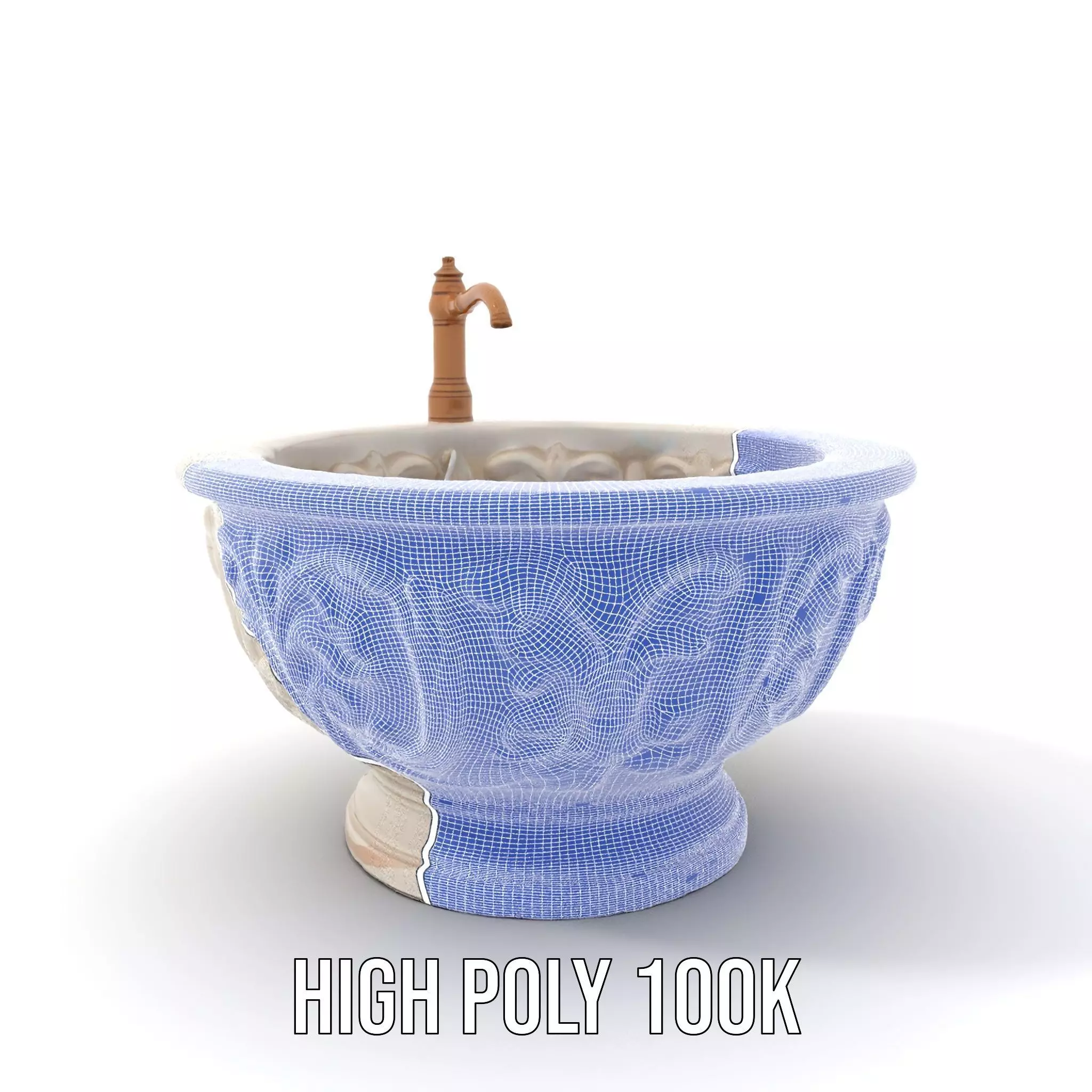 Elegant Marble Basin model pack Low-poly 3D model_4