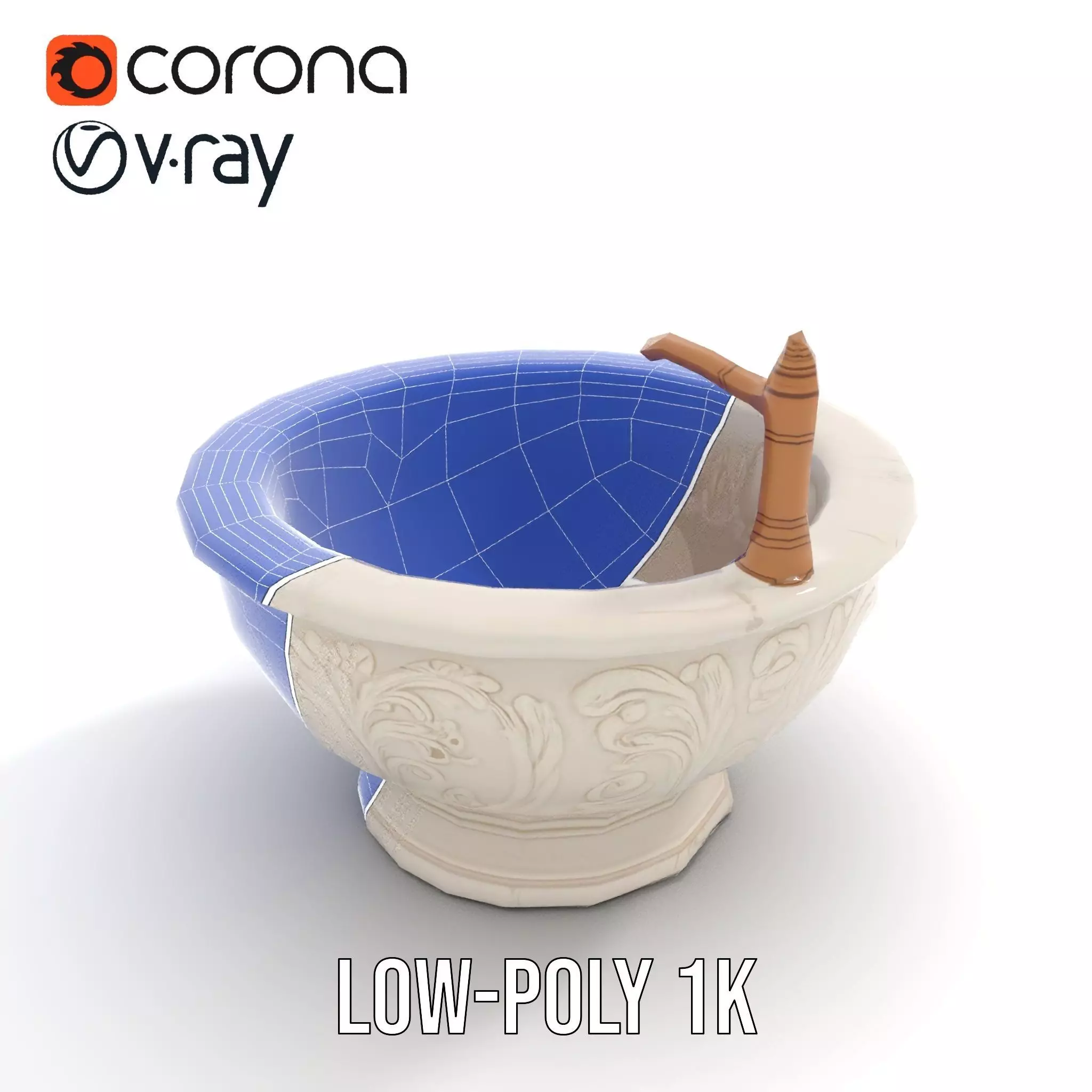 Elegant Marble Basin model pack Low-poly 3D model_28