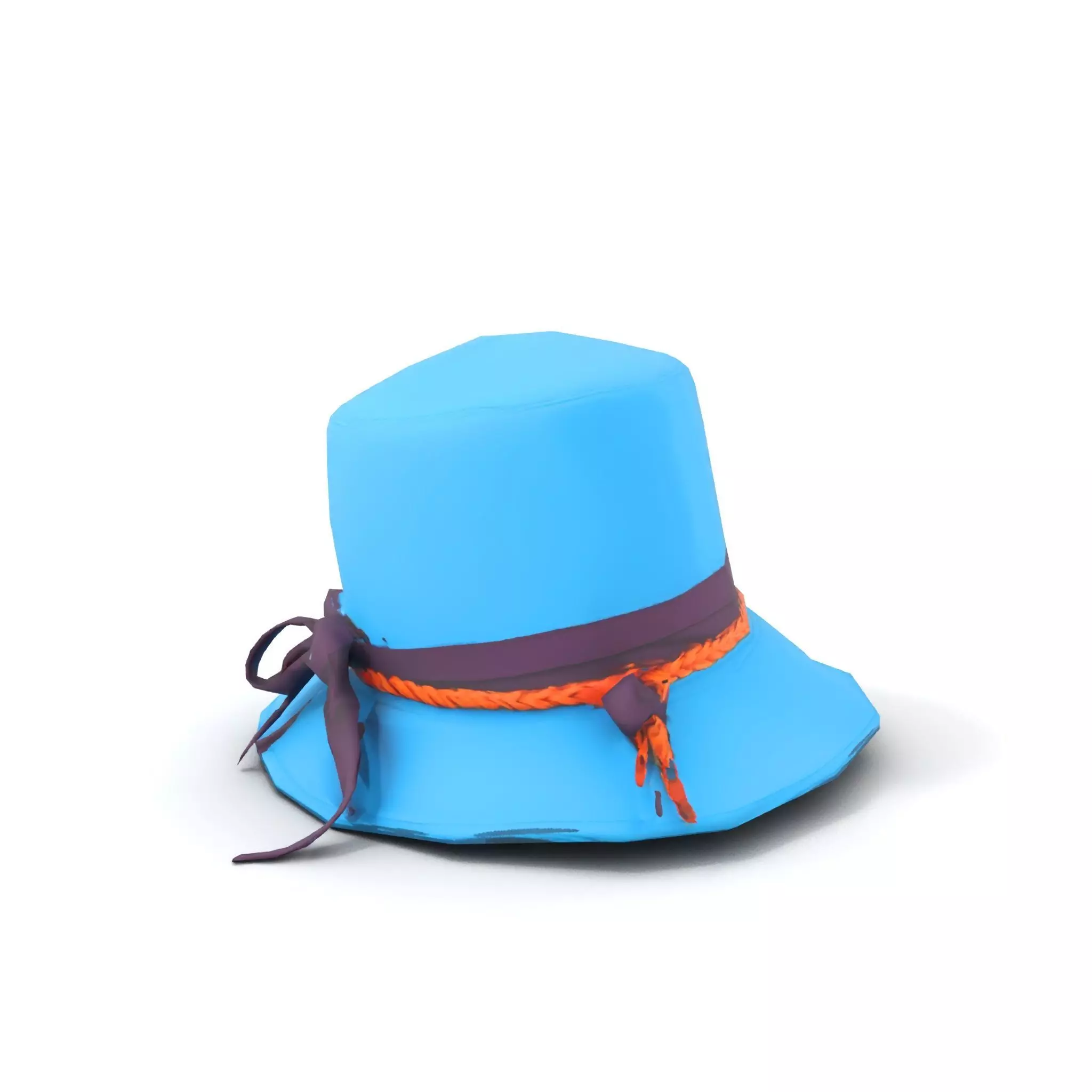 Azure Ribbon Hat model pack Low-poly 3D model_9