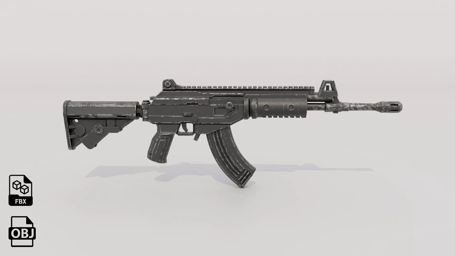 Ace 32 Assault Rifle Low-poly 3D model_0
