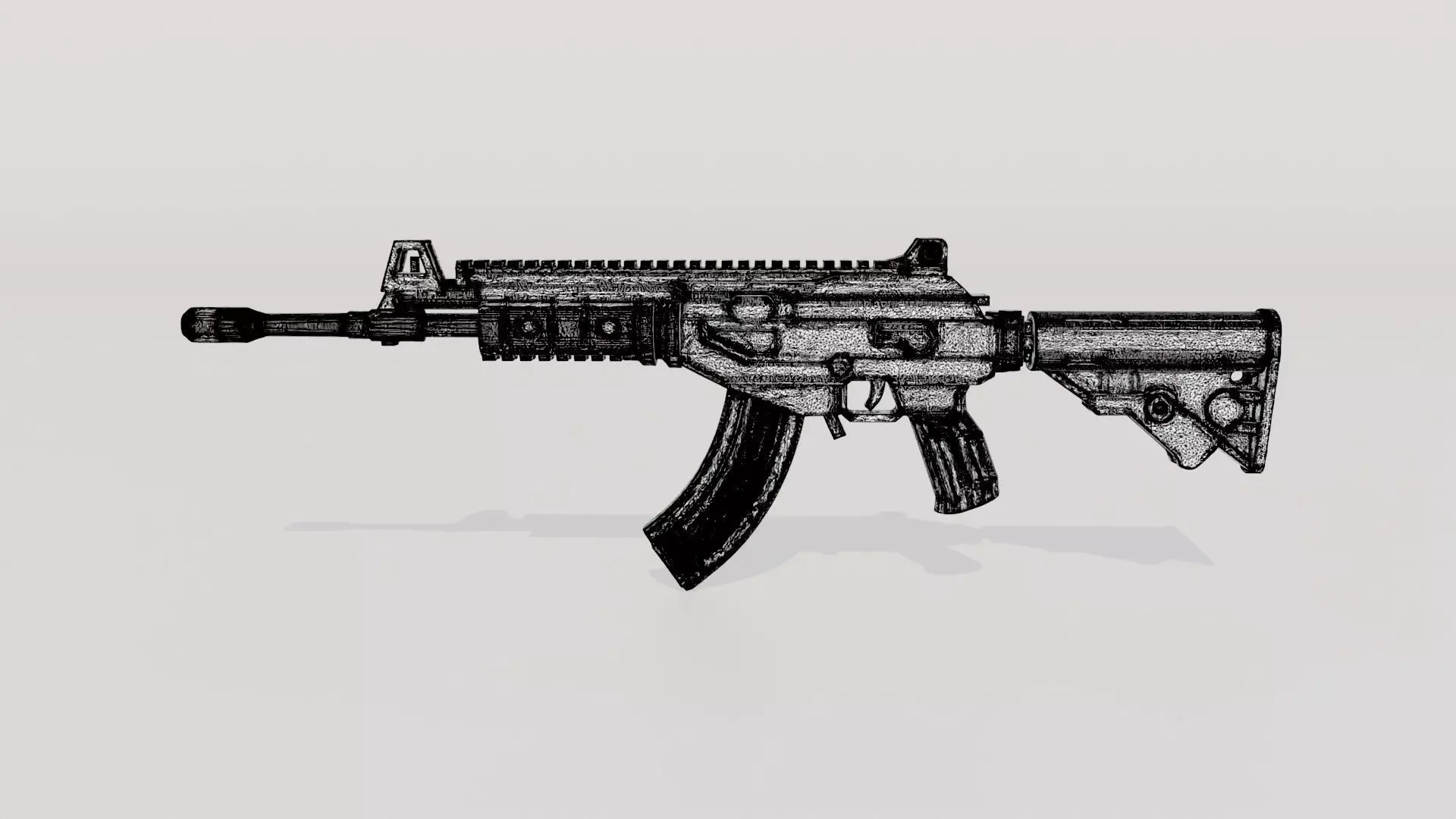 Ace 32 Assault Rifle Low-poly 3D model_5