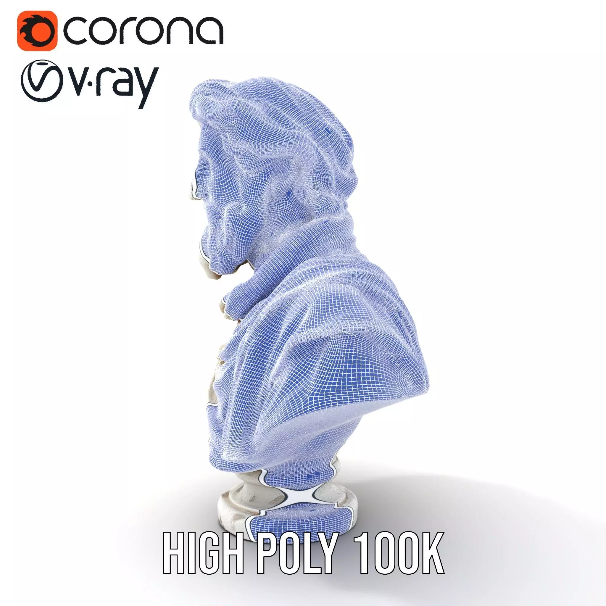 Elegant Marble Bust model pack Low-poly 3D model_32