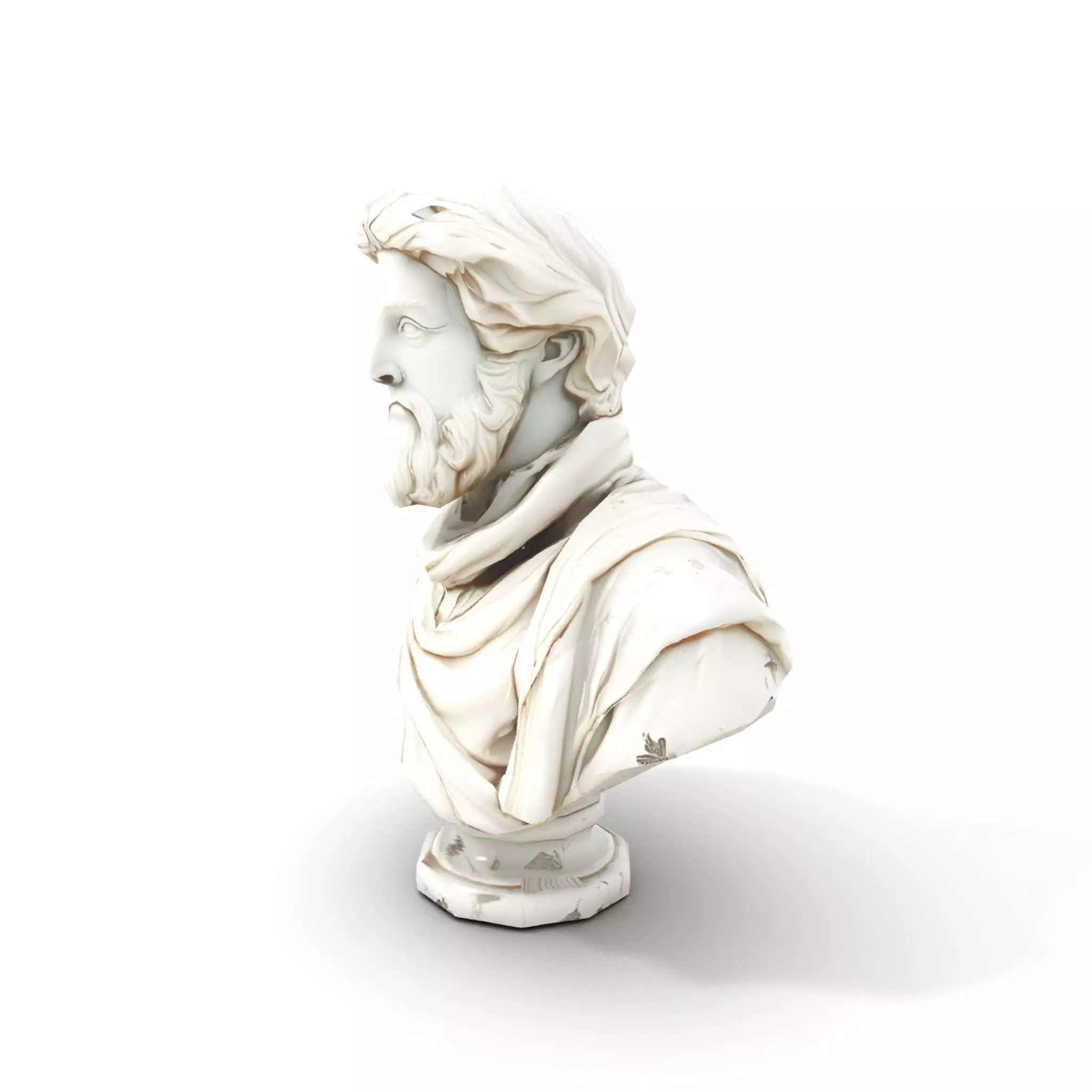 Elegant Marble Bust model pack Low-poly 3D model_7