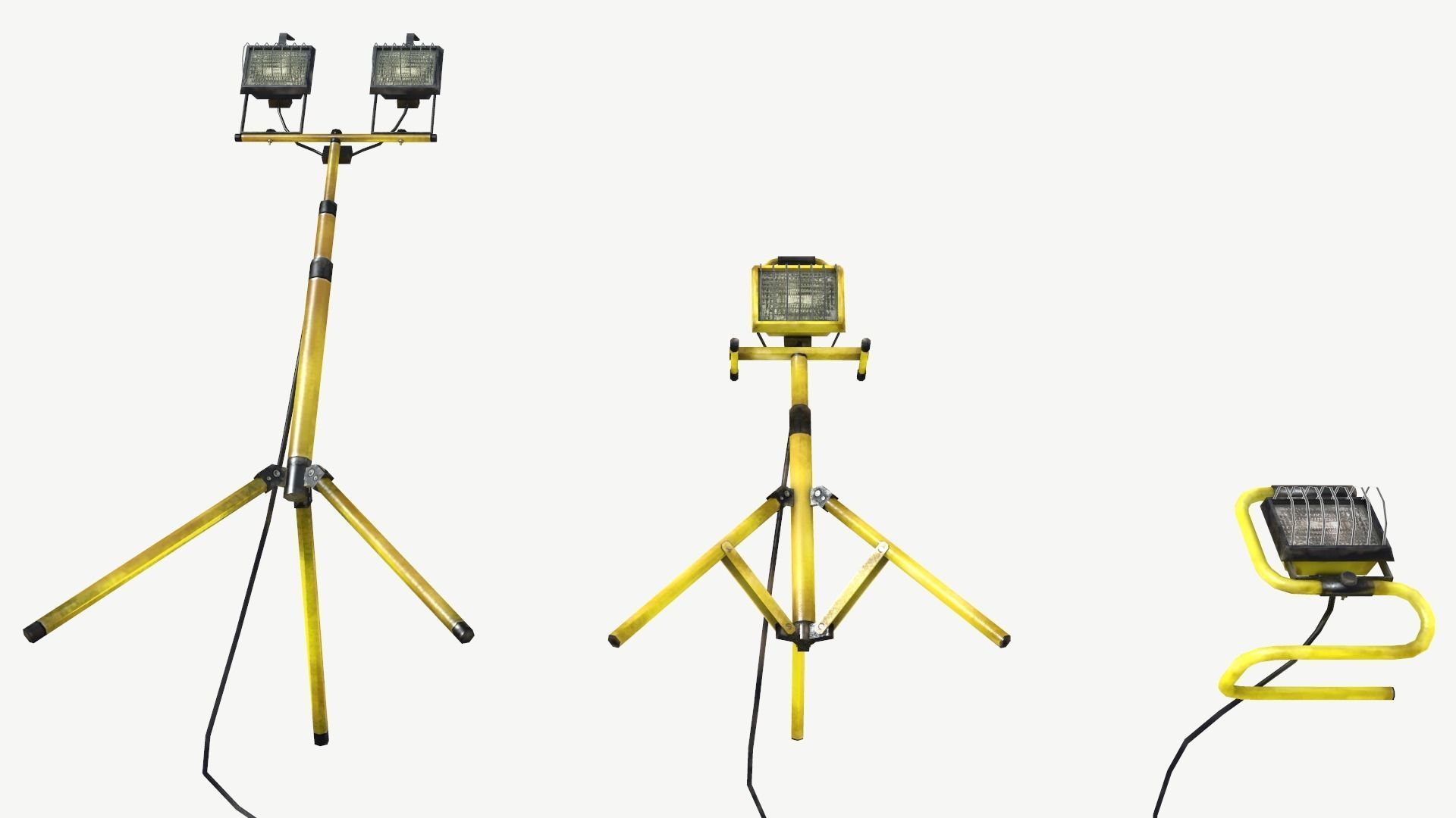 Halogen Work Lights Low-poly 3D model_11