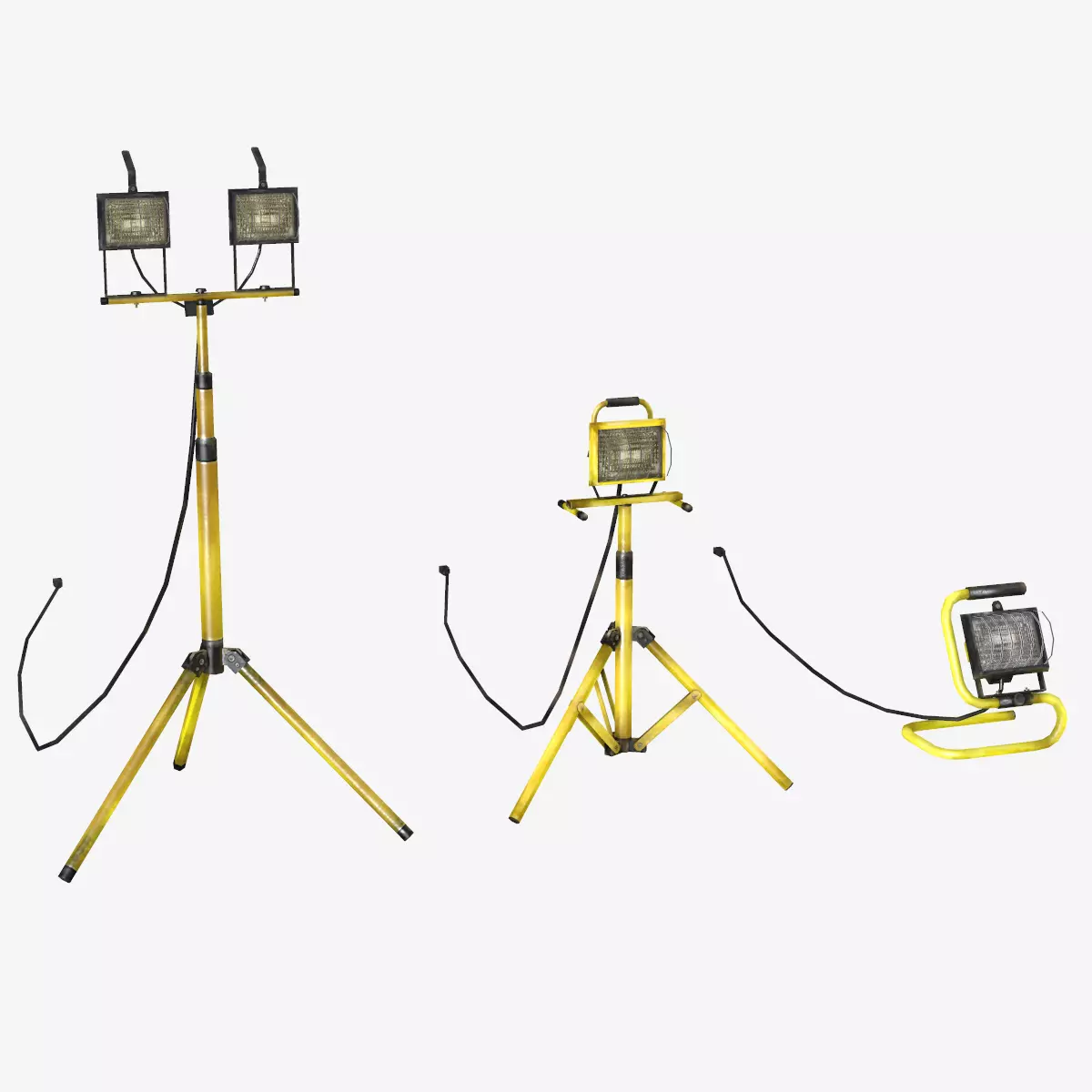 Halogen Work Lights Low-poly 3D model_0