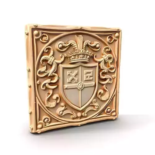 Royal Crest Relief Stone model pack