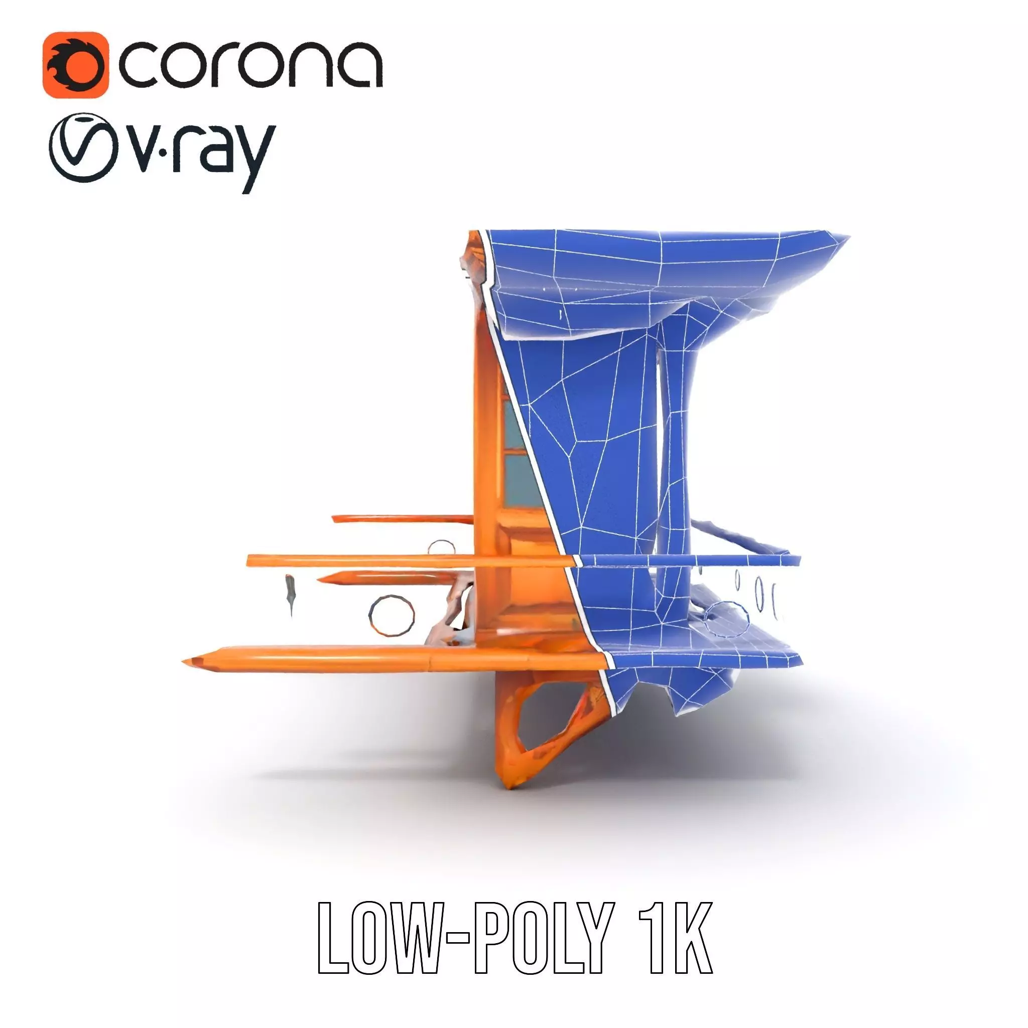 Rustic Wooden Balcony model pack Low-poly 3D model_28