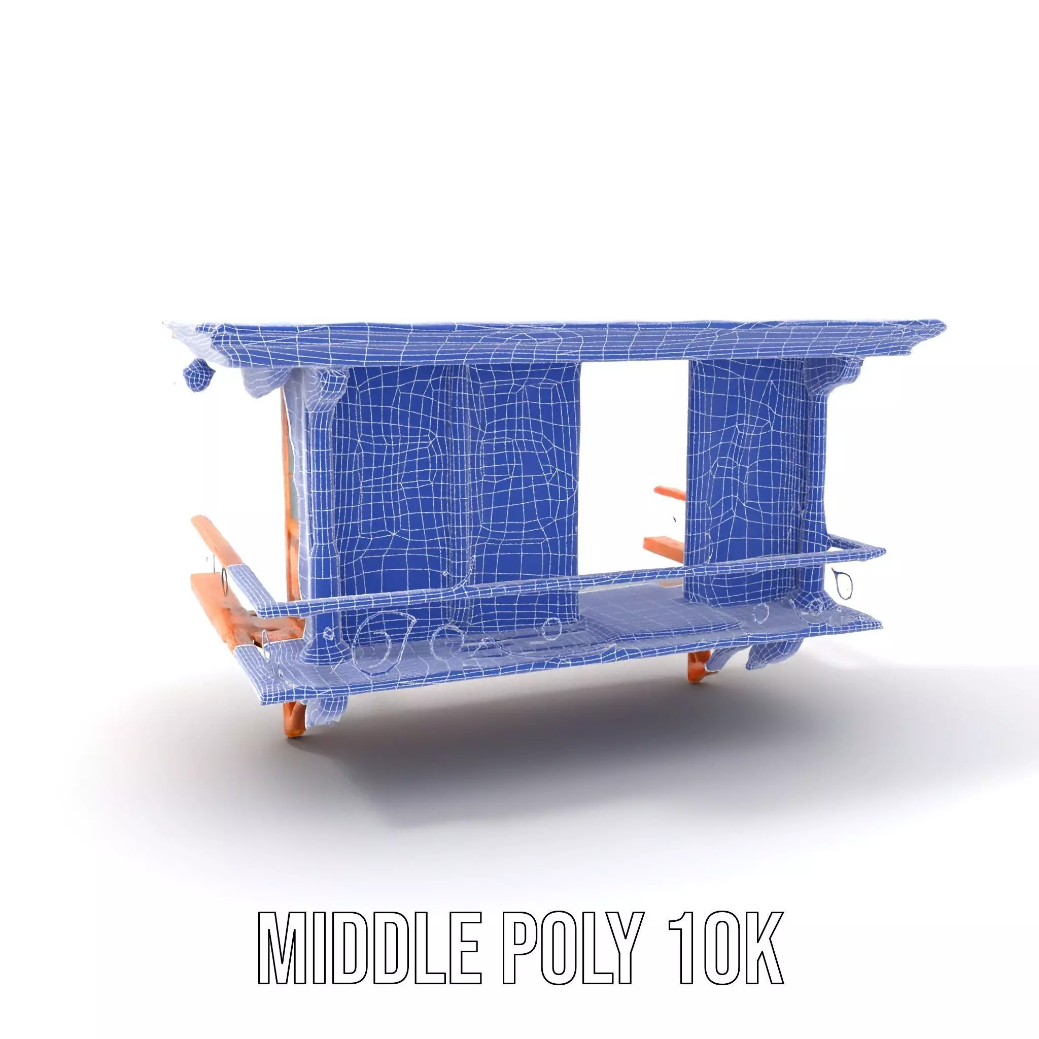 Rustic Wooden Balcony model pack Low-poly 3D model_16