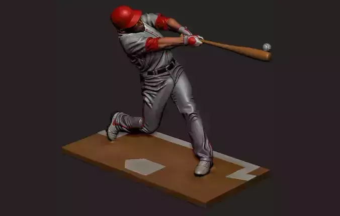 Baseball player statue 