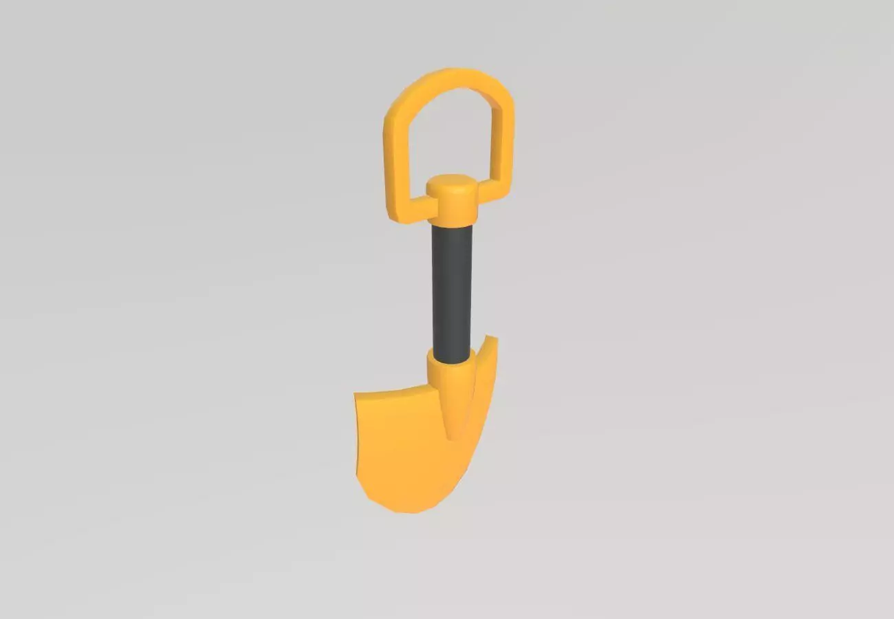 Stylized Low-Poly Shovel Low-poly 3D model_14