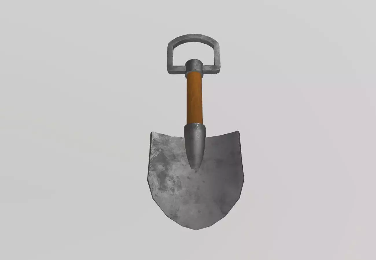 Stylized Low-Poly Shovel Low-poly 3D model_8