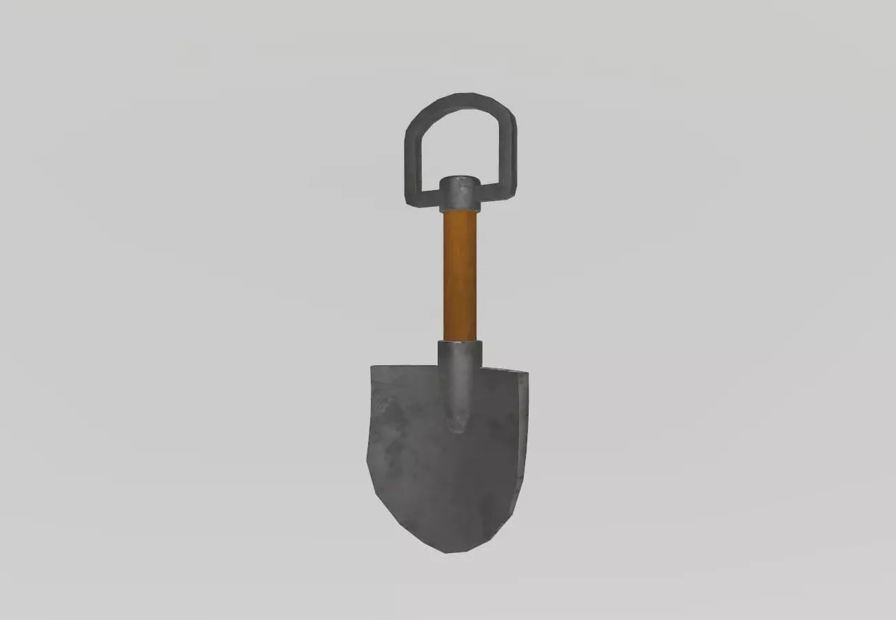 Stylized Low-Poly Shovel Low-poly 3D model_7