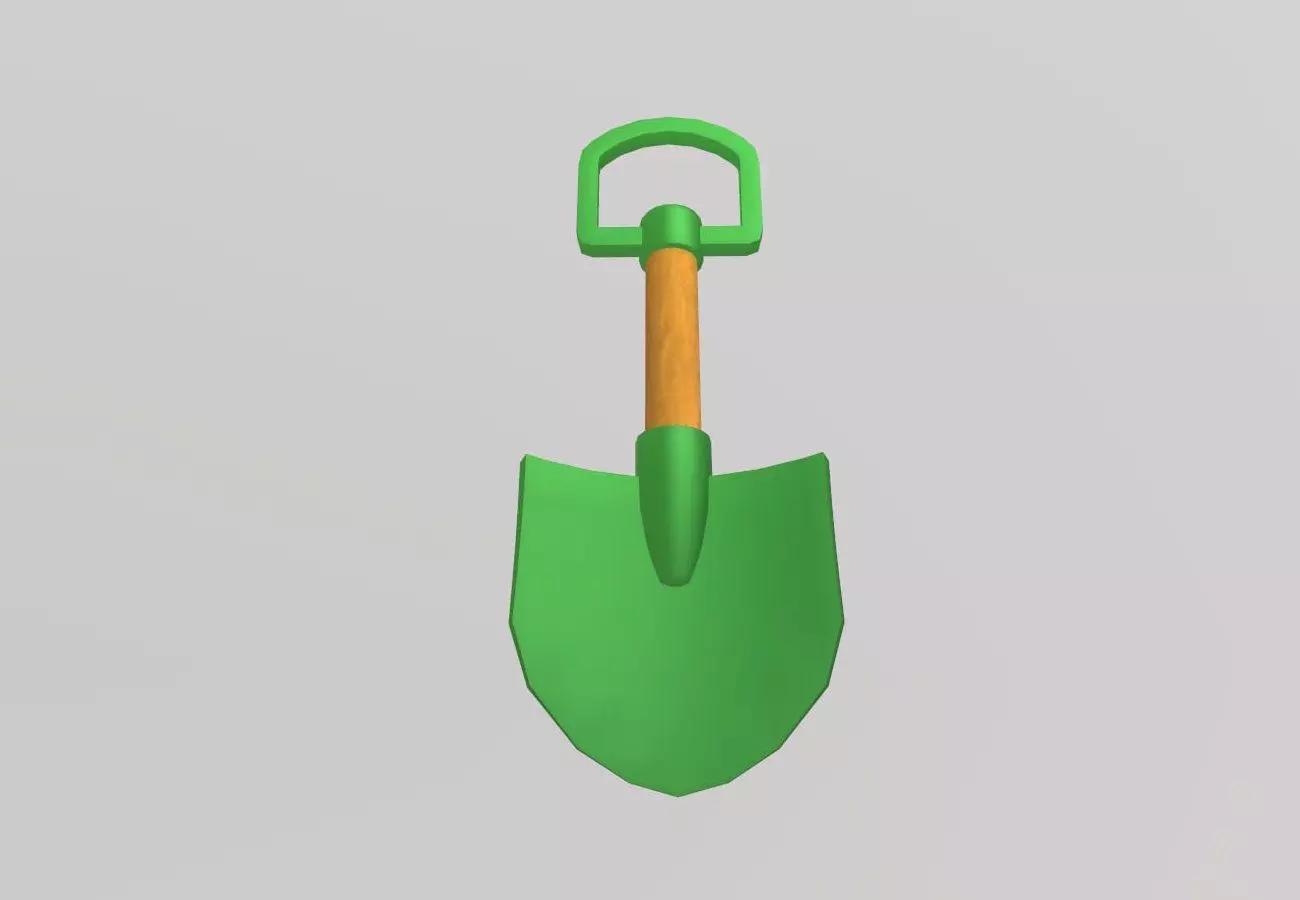 Stylized Low-Poly Shovel Low-poly 3D model_4