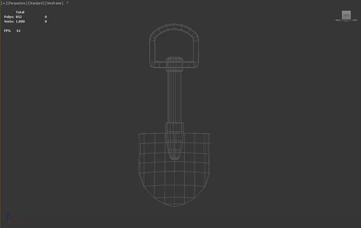 Stylized Low-Poly Shovel Low-poly 3D model_15