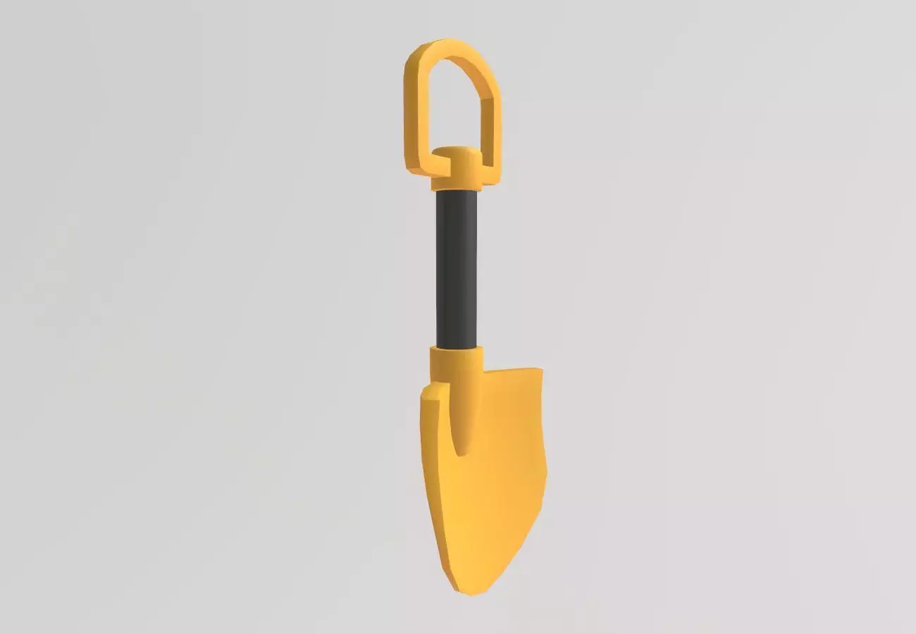 Stylized Low-Poly Shovel Low-poly 3D model_13
