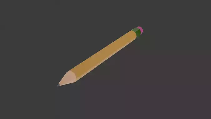 Pencil 3d model - game ready