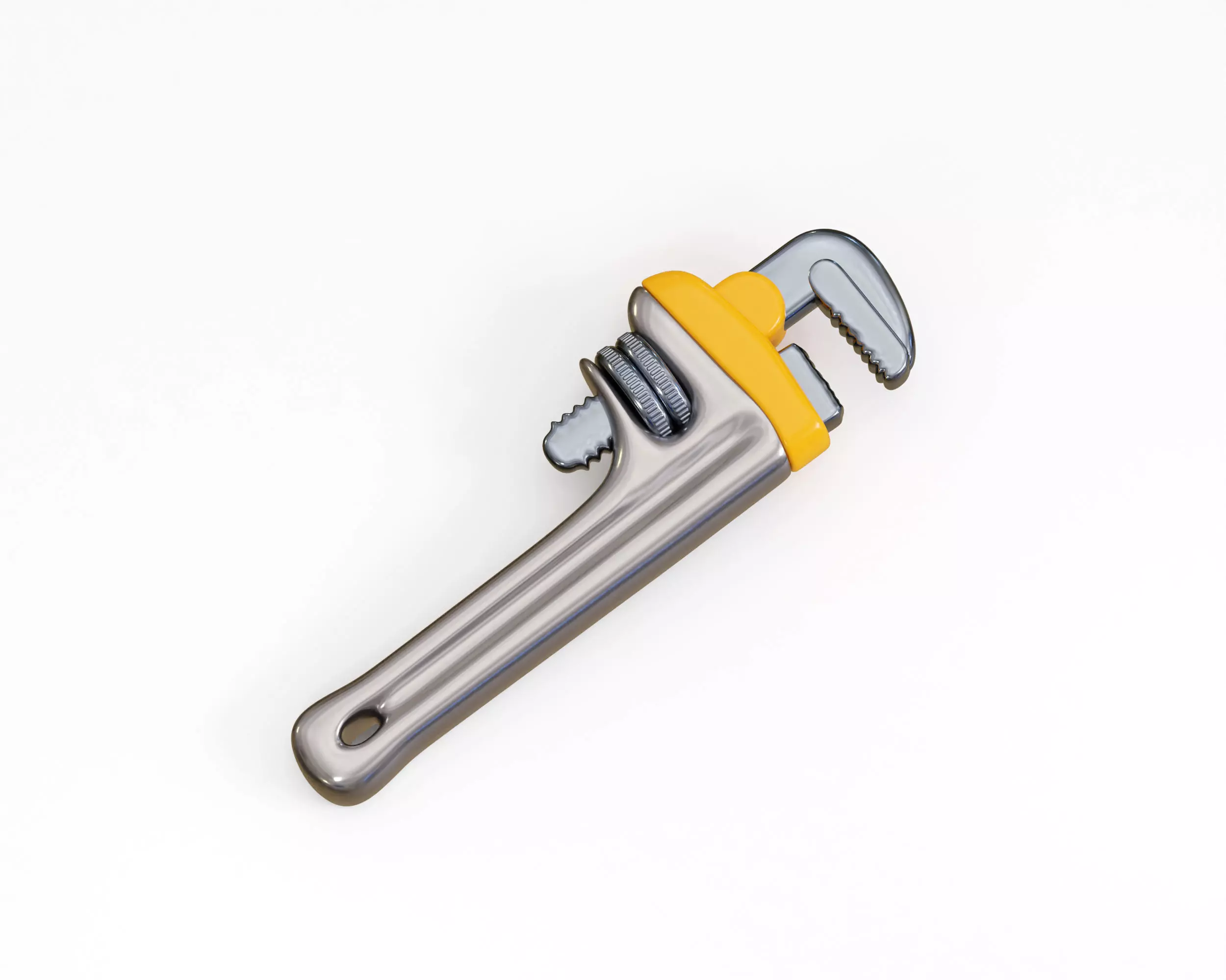 Pipe Wrench Low-poly 3D model_4