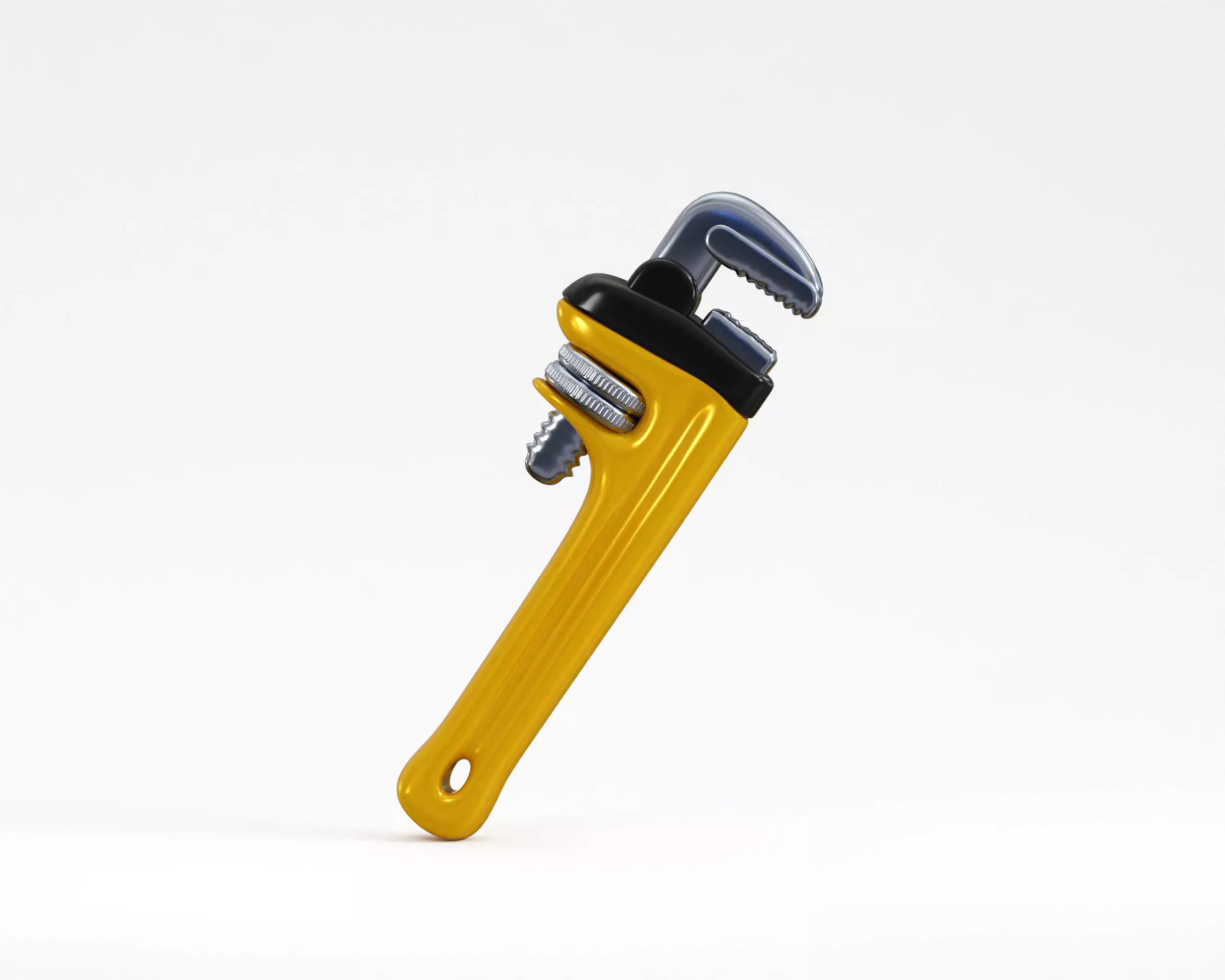 Pipe Wrench Low-poly 3D model_0