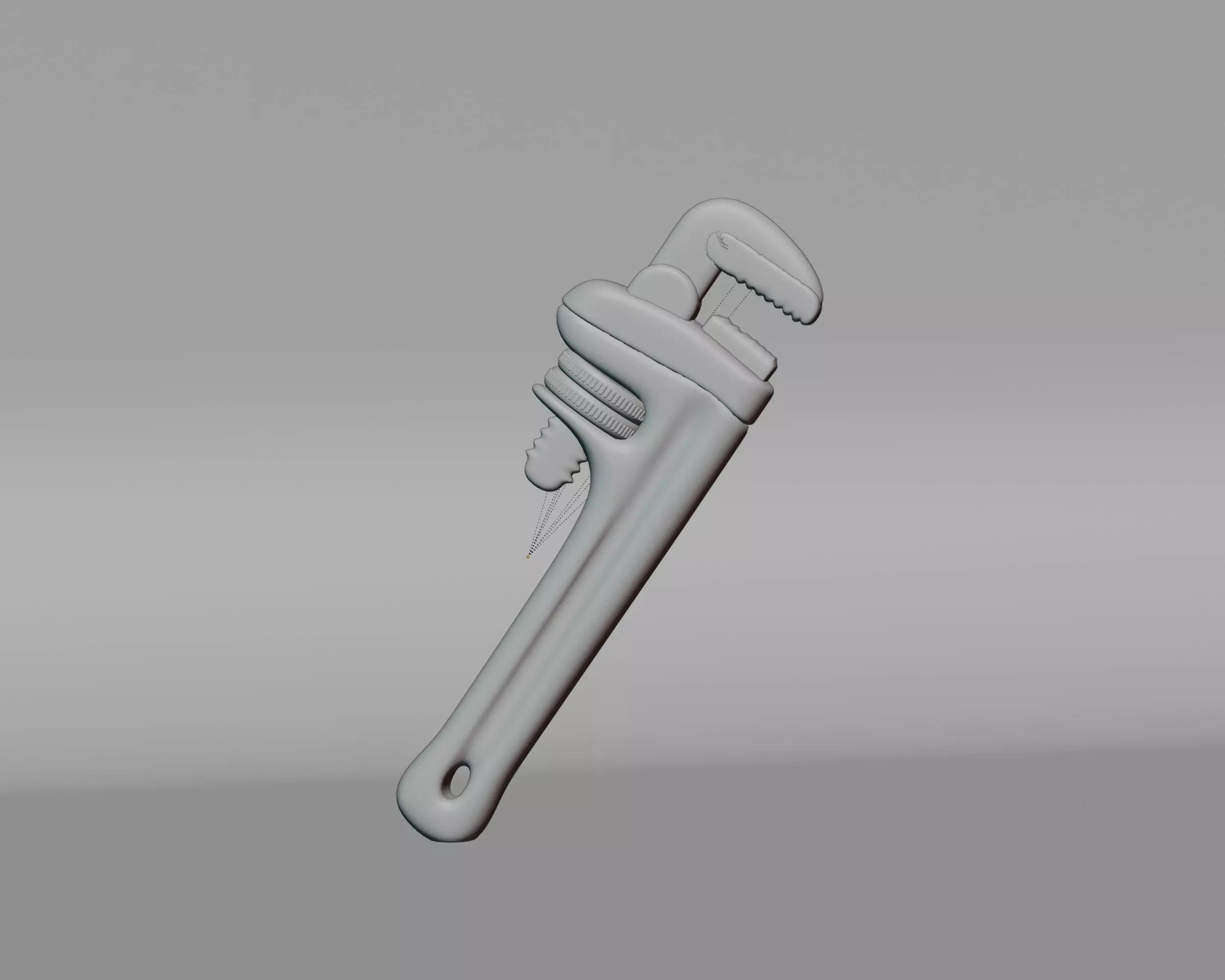 Pipe Wrench Low-poly 3D model_5