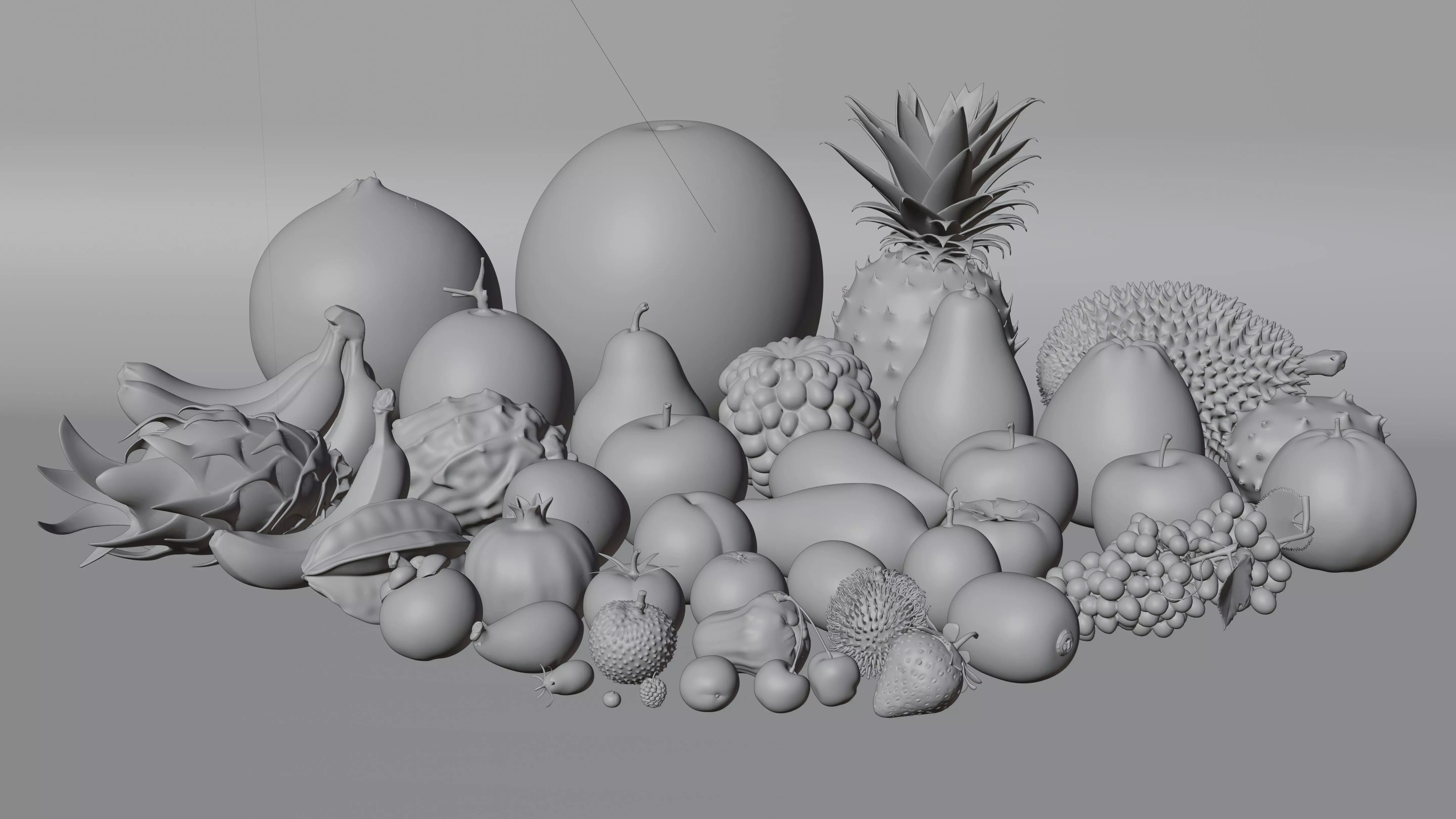Fruits 3D model_2