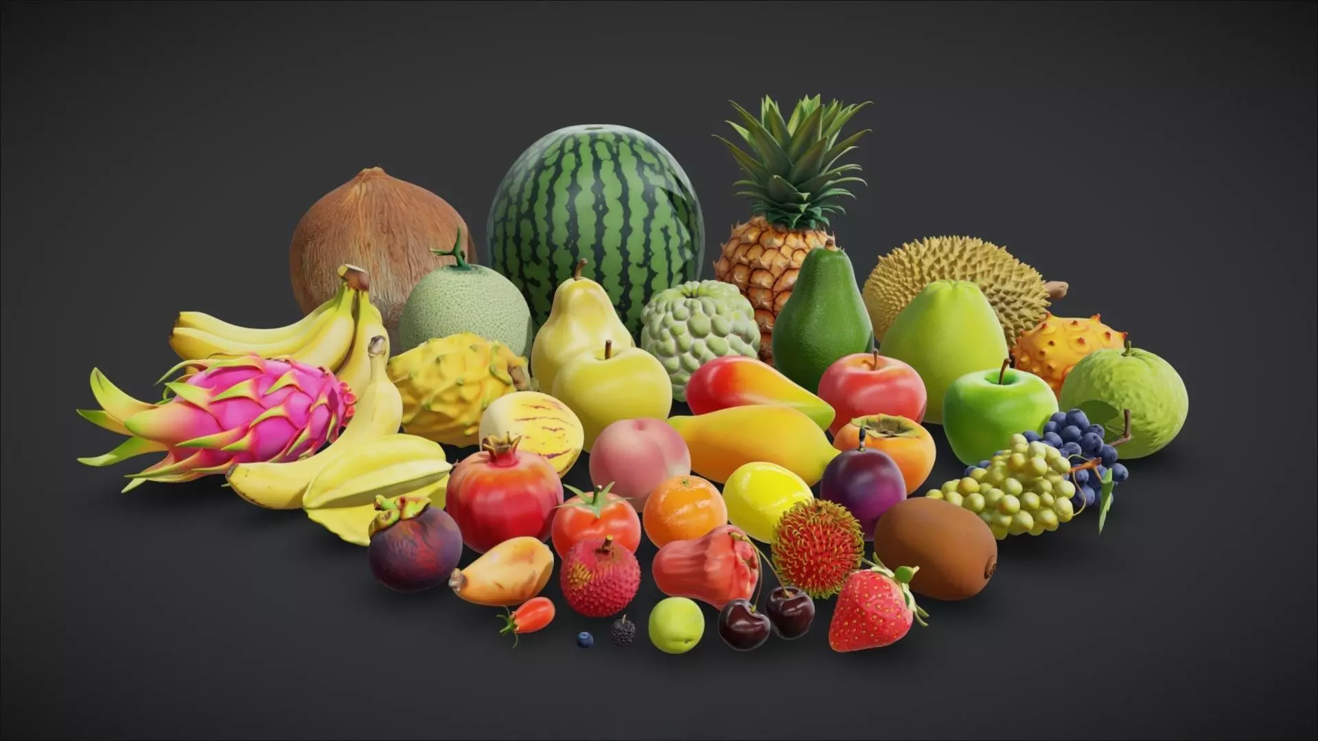 Fruits 3D model_3