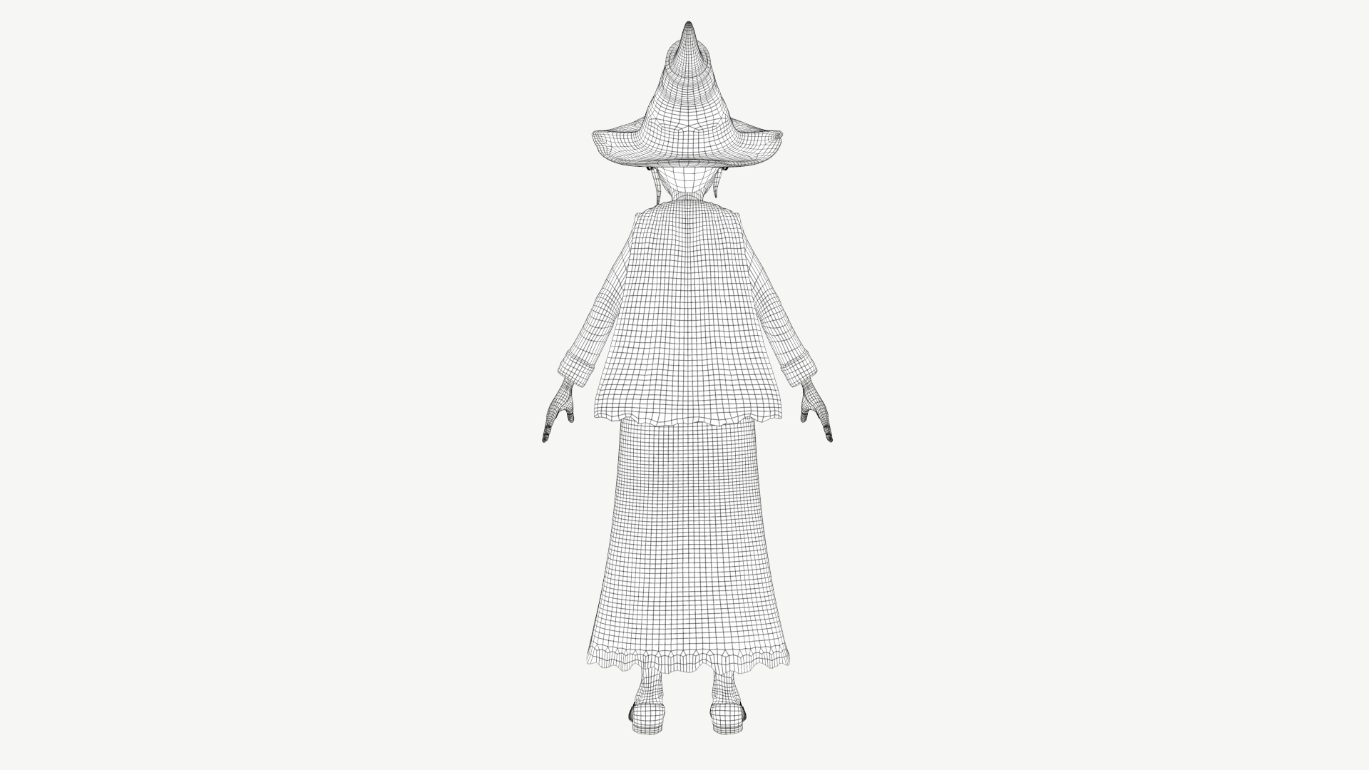Cartoon Witch 3D model_5