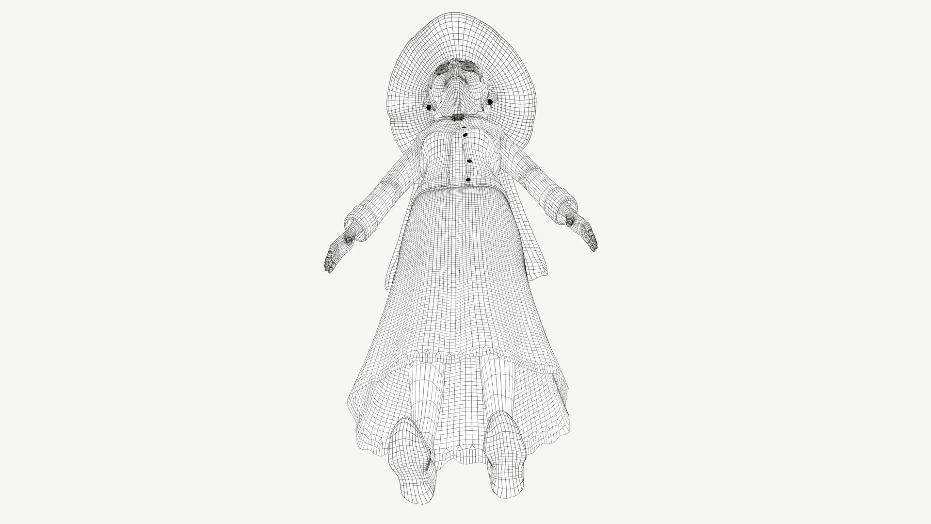 Cartoon Witch 3D model_11