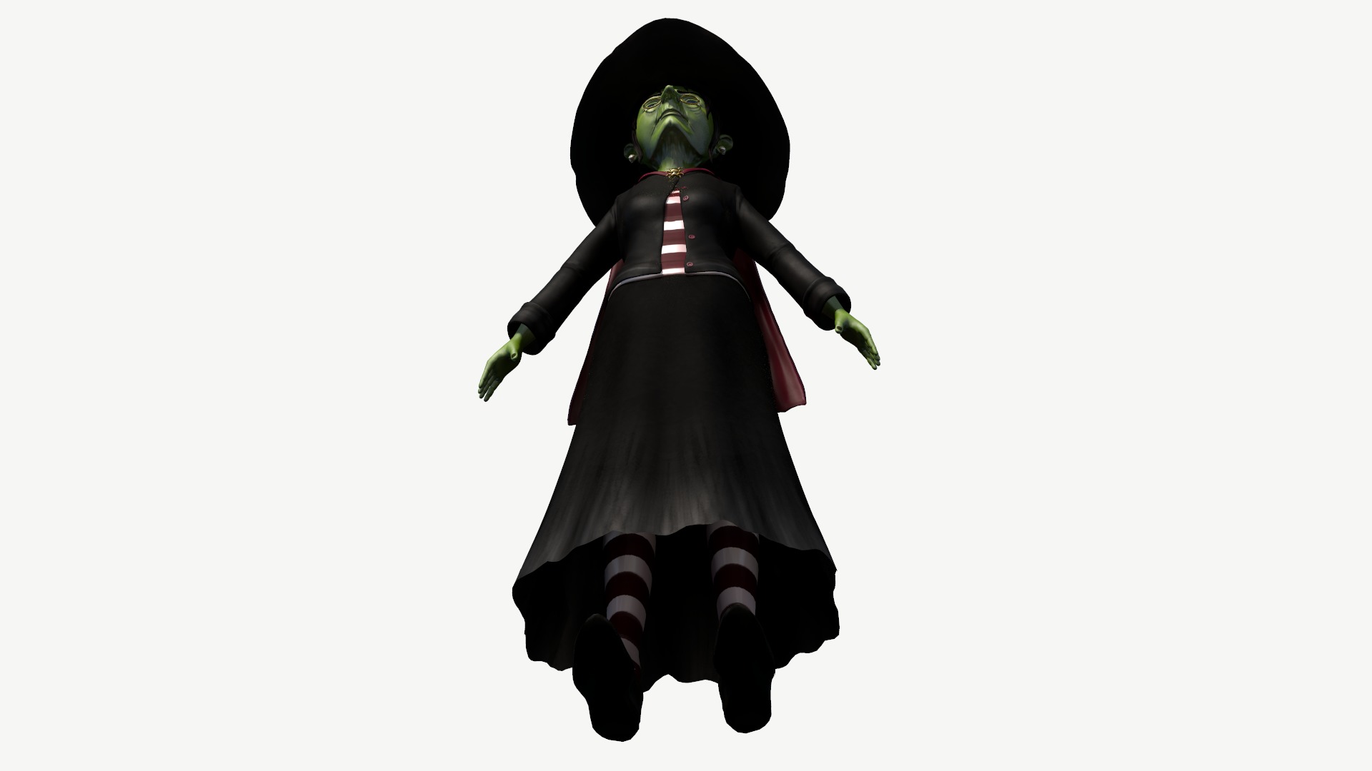 Cartoon Witch 3D model_10