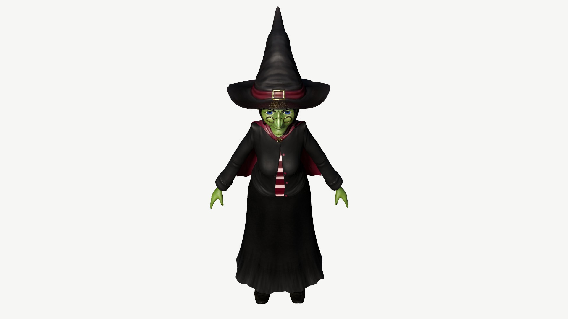 Cartoon Witch 3D model_8