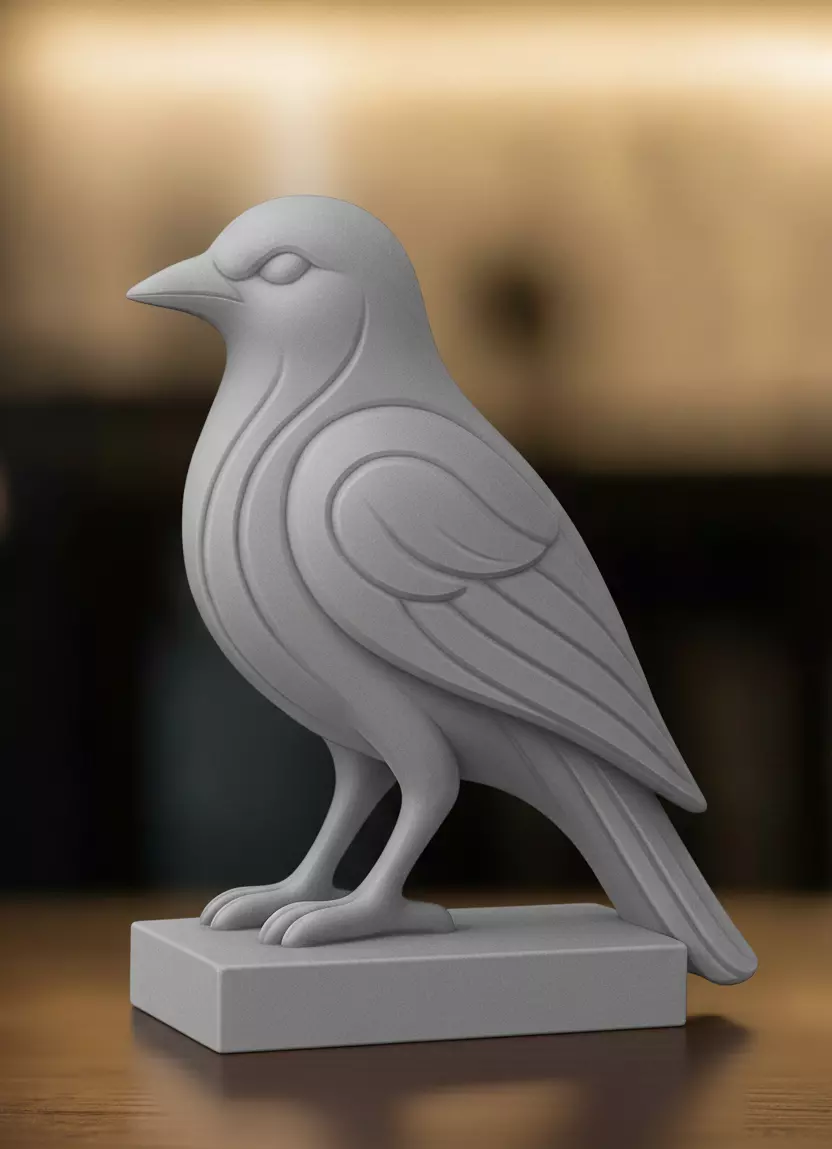 Bird Statue 3D Model for 3D Printing 3D print model