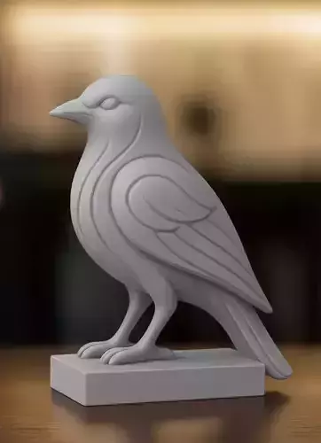 Bird Statue 3D Model for 3D Printing